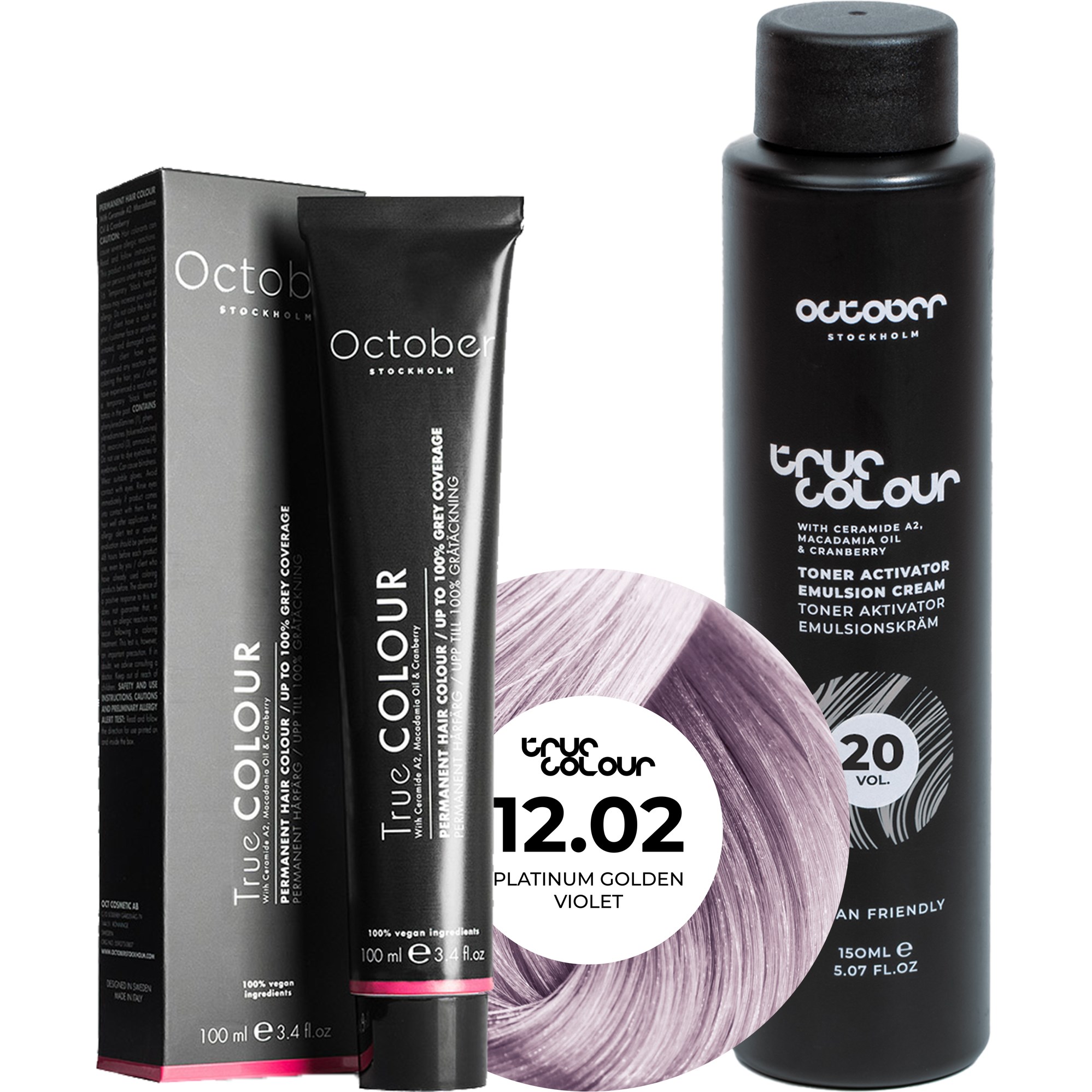 October Stockholm True Colour 20 Vol Colour Activator 150 ml & Co