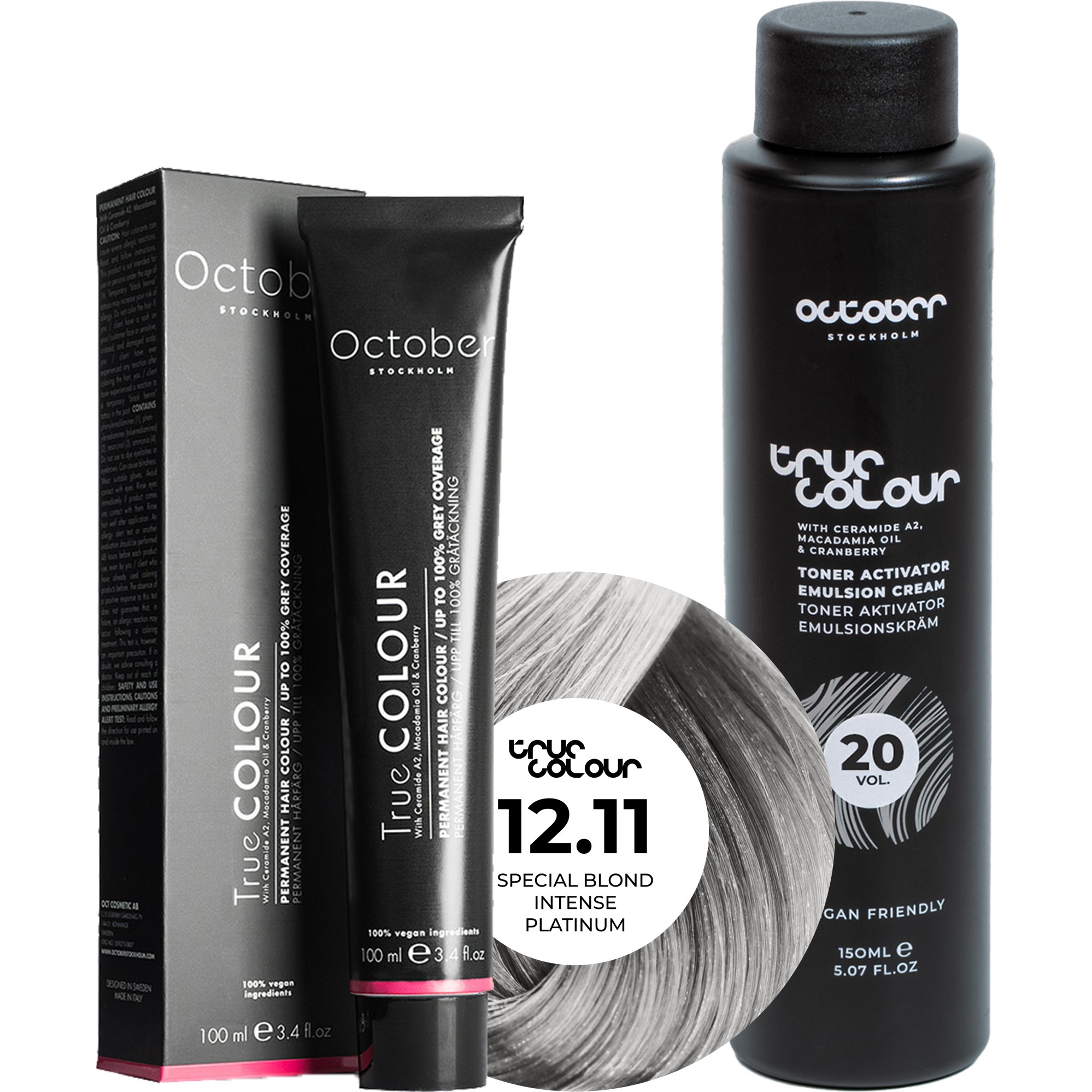 October Stockholm True Colour 20 Vol Colour Activator 150 ml & Co