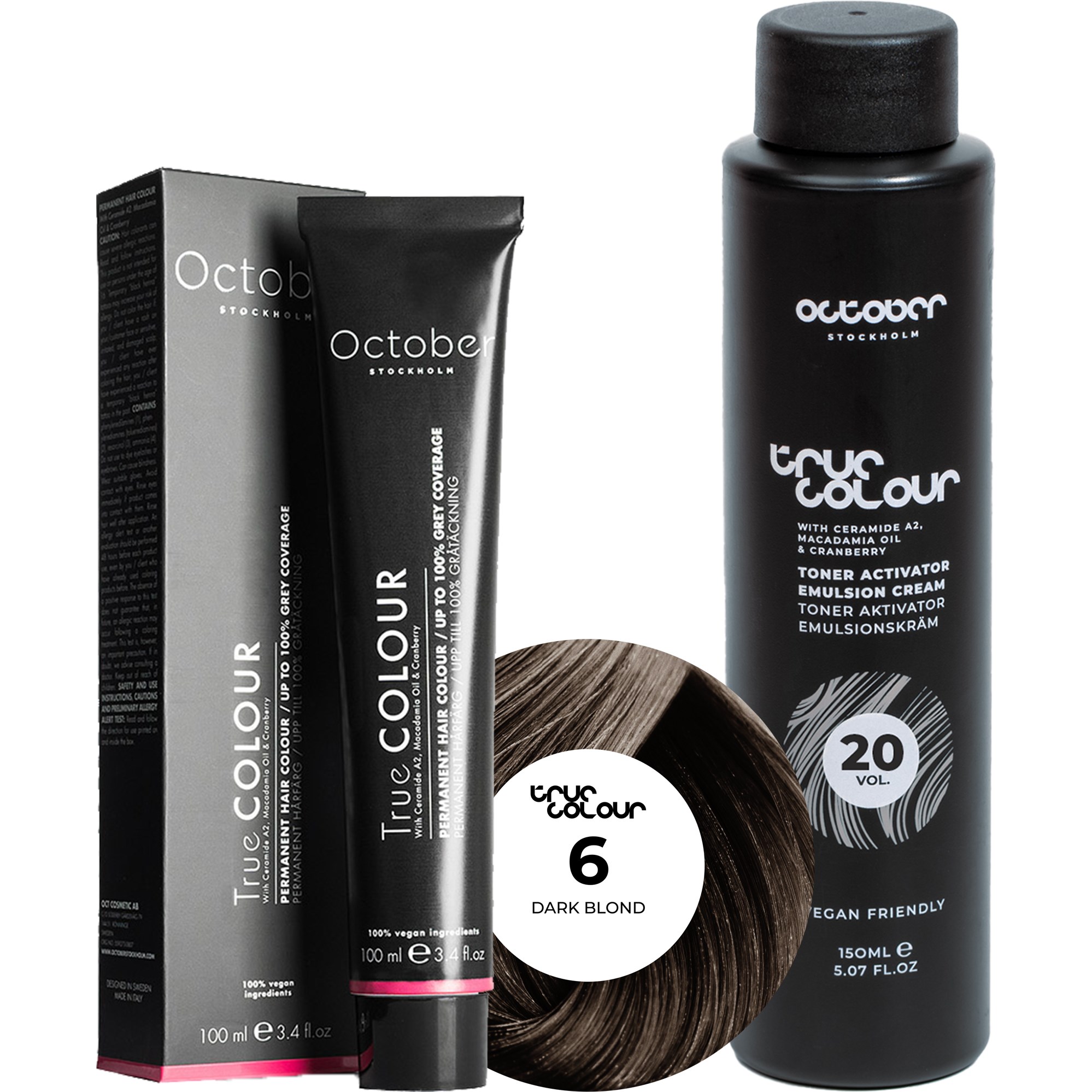 October Stockholm True Colour 20 Vol Colour Activator 150 ml & Co
