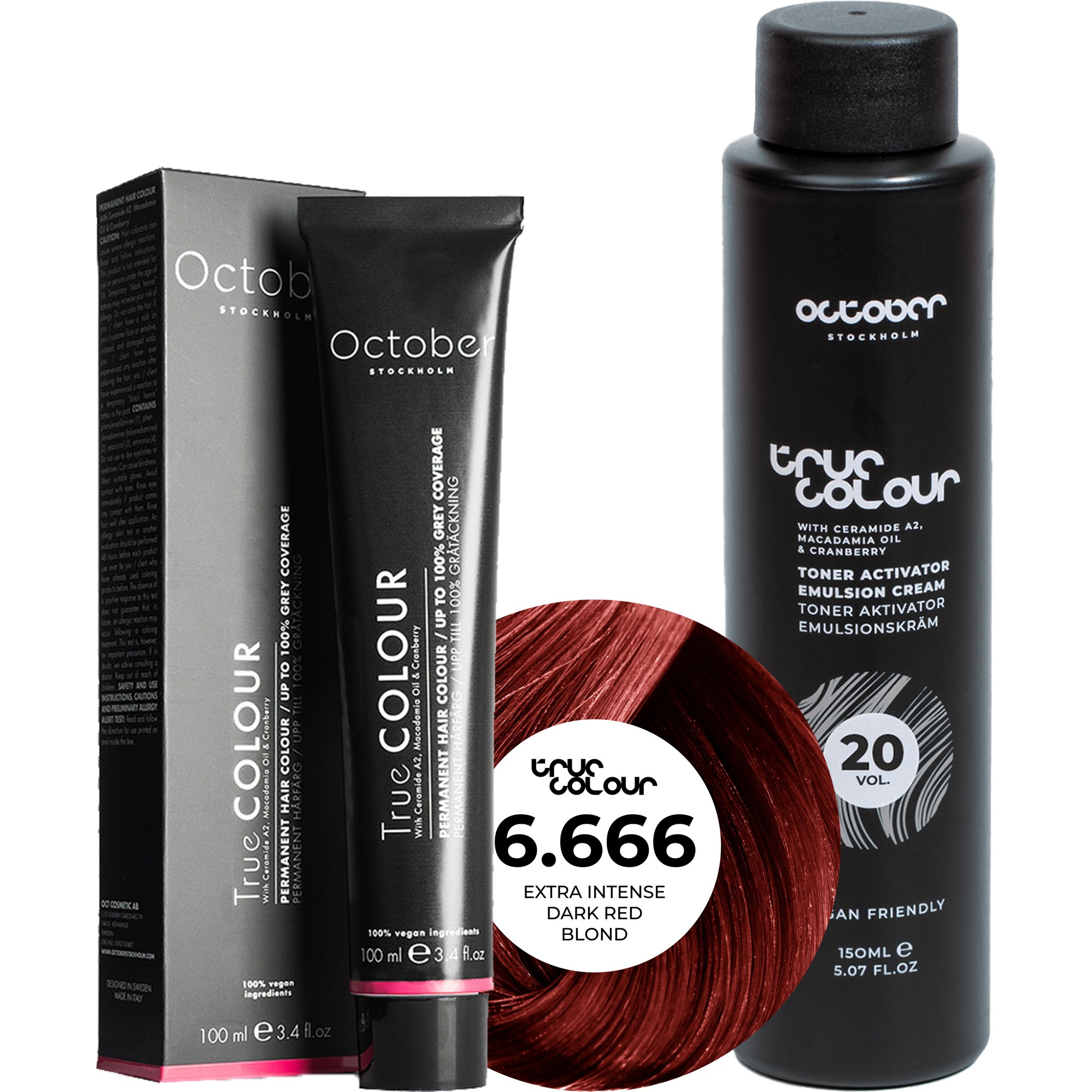 October Stockholm True Colour 20 Vol Colour Activator 150 ml & Co