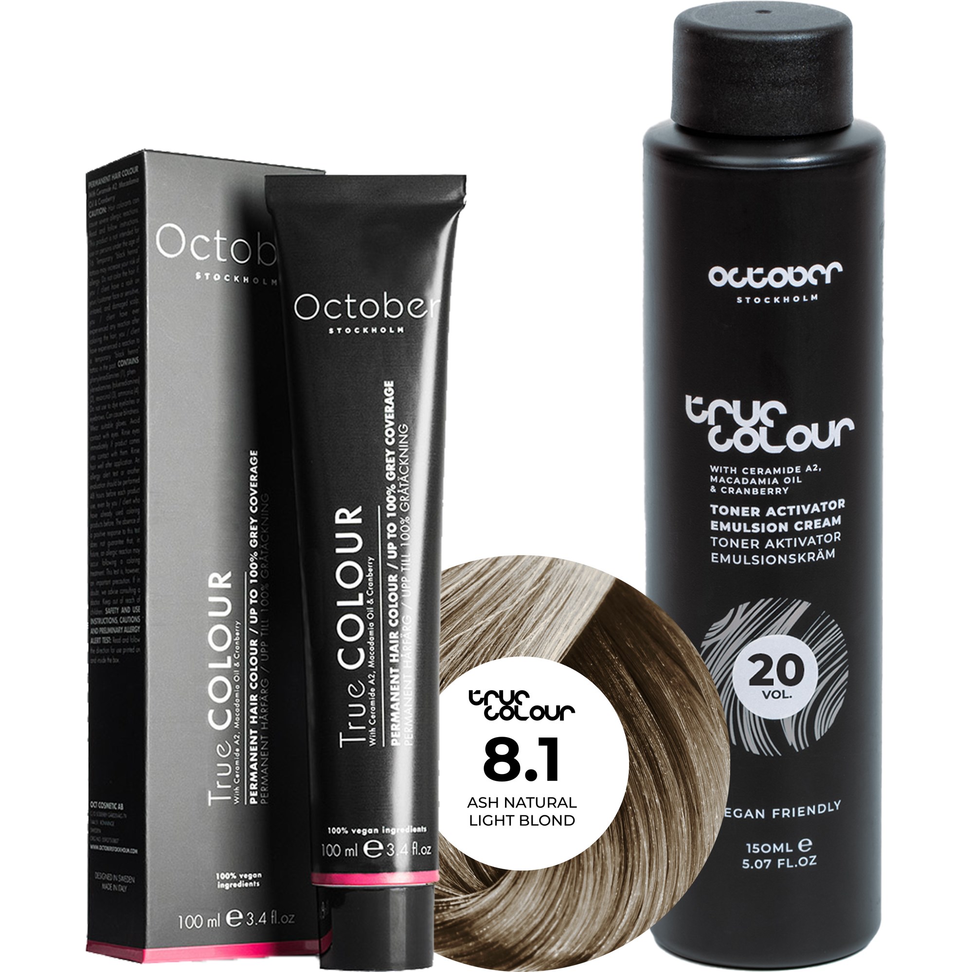 October Stockholm True Colour 20 Vol Colour Activator 150 ml & Co