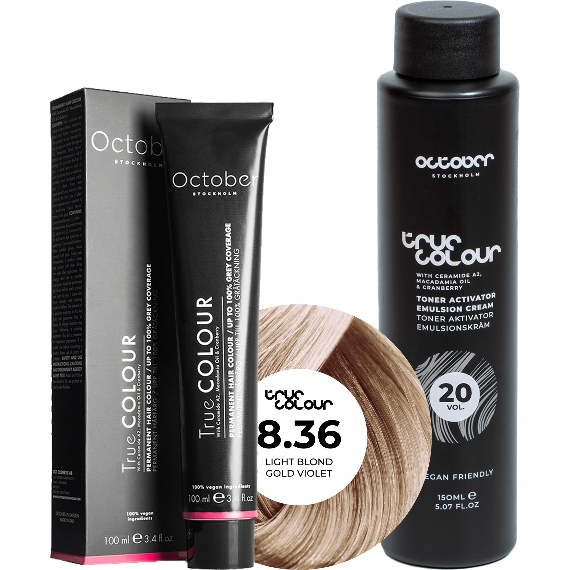 October Stockholm True Colour 20 Vol Colour Activator 150 ml & Co
