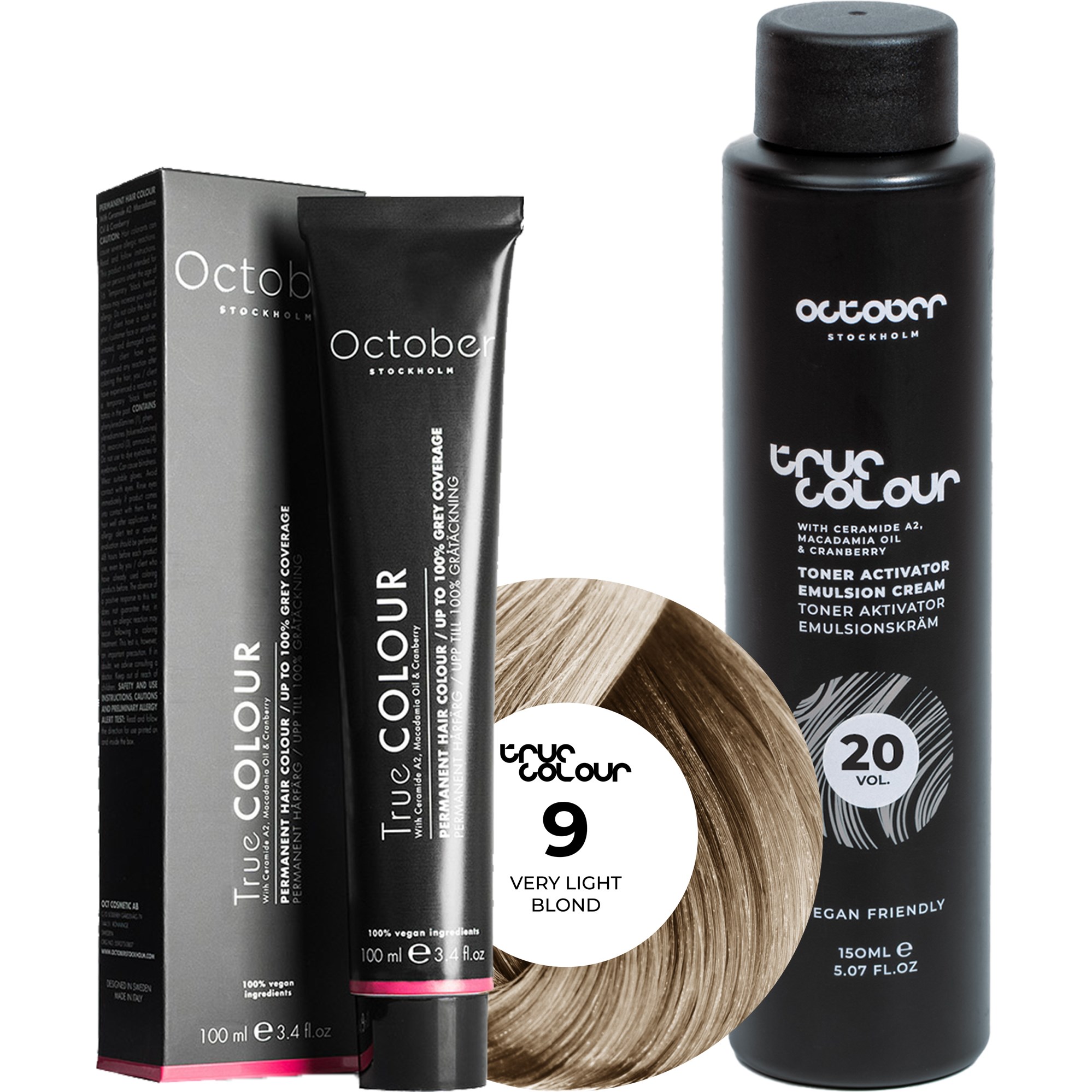 October Stockholm True Colour 20 Vol Colour Activator 150 ml & Co