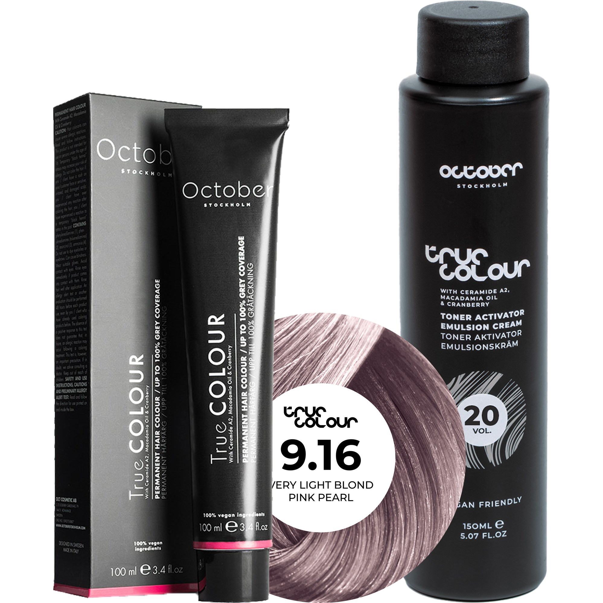 October Stockholm True Colour 20 Vol Colour Activator 150 ml & Co