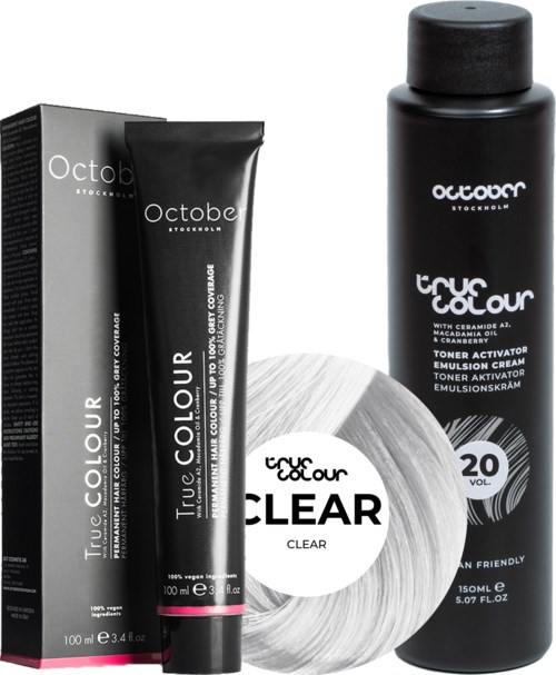 October Stockholm True Colour 20 Vol Colour Activator 150 ml & Colour 100 ml Clear