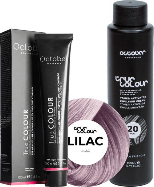 October Stockholm True Colour 20 Vol Colour Activator 150 ml & Colour 100 ml Lilac