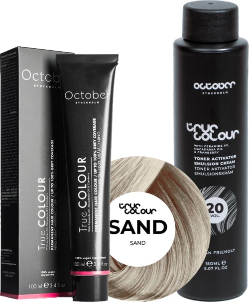 October Stockholm True Colour 20 Vol Colour Activator 150 ml & Colour 100 ml Sand