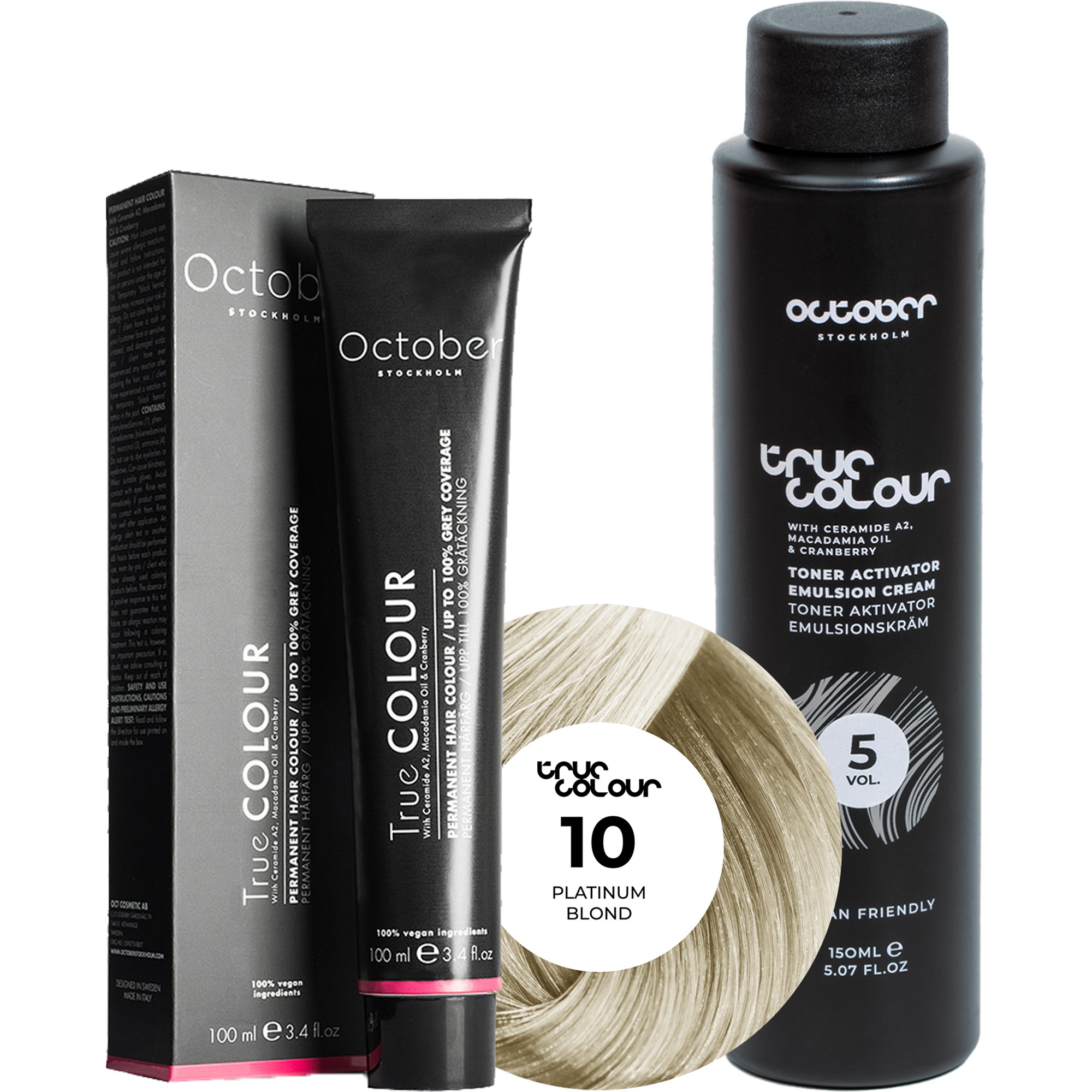 October Stockholm True Colour 5 Vol Colour Activator 150 ml & Col