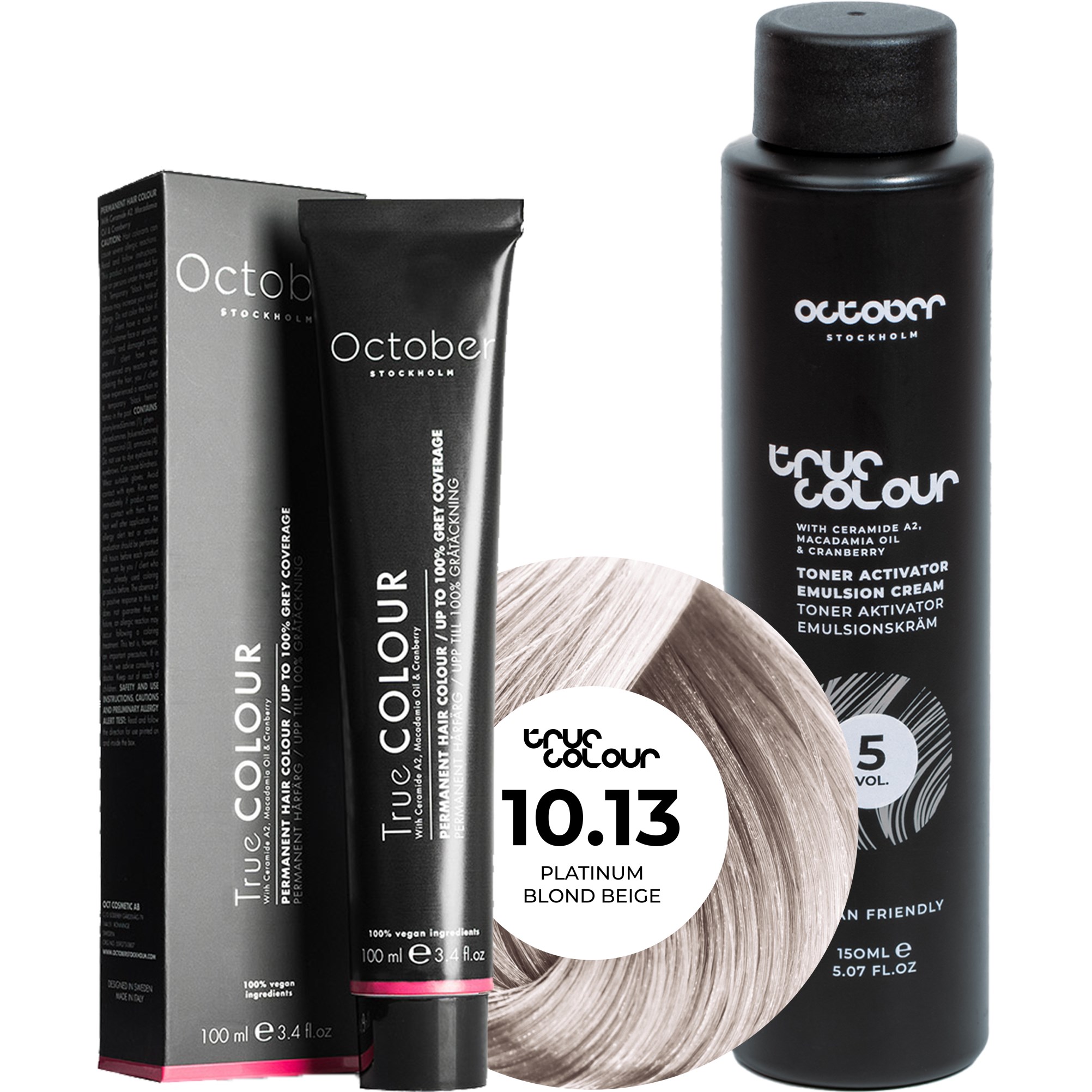 October Stockholm True Colour 5 Vol Colour Activator 150 ml & Col