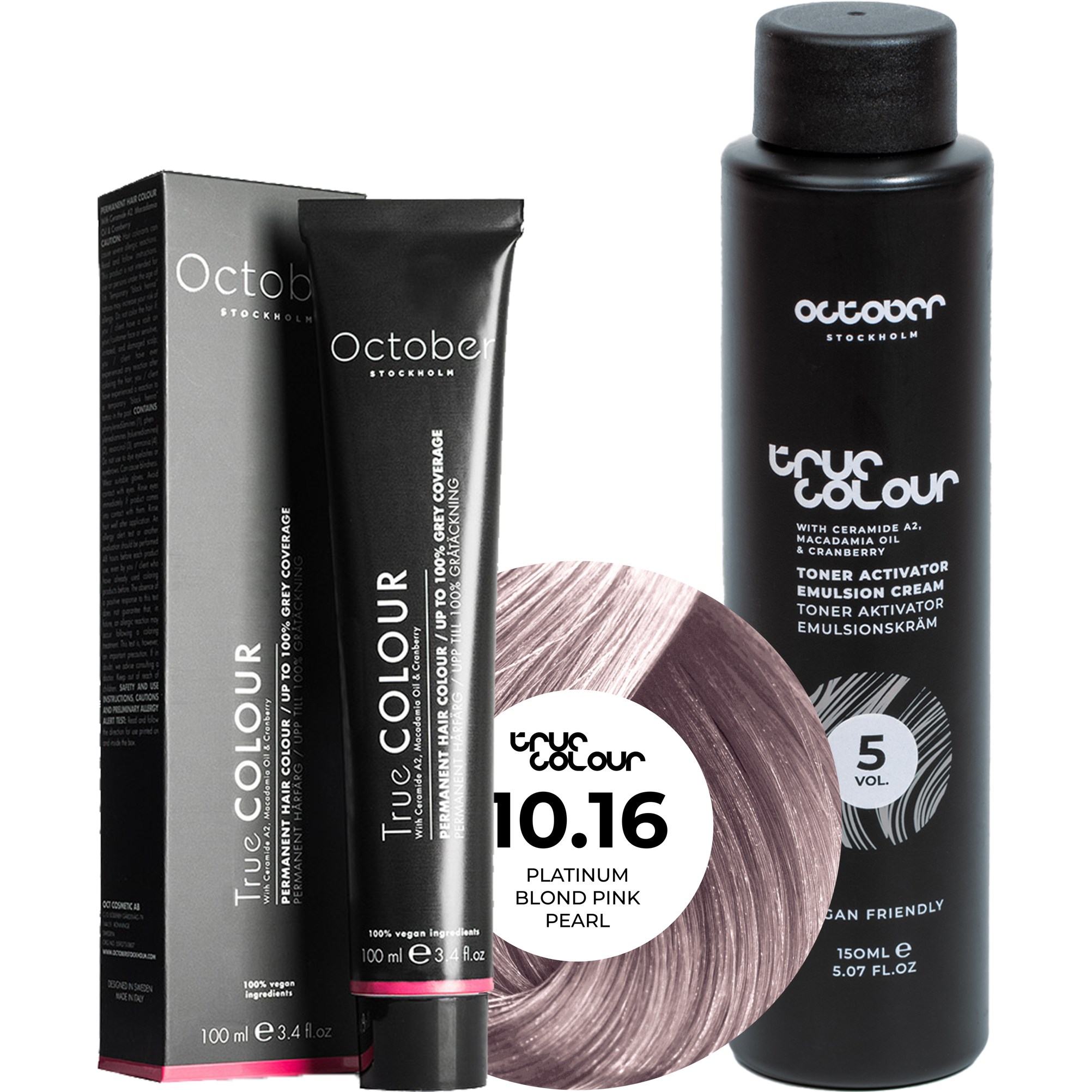 October Stockholm True Colour 5 Vol Colour Activator 150 ml & Col