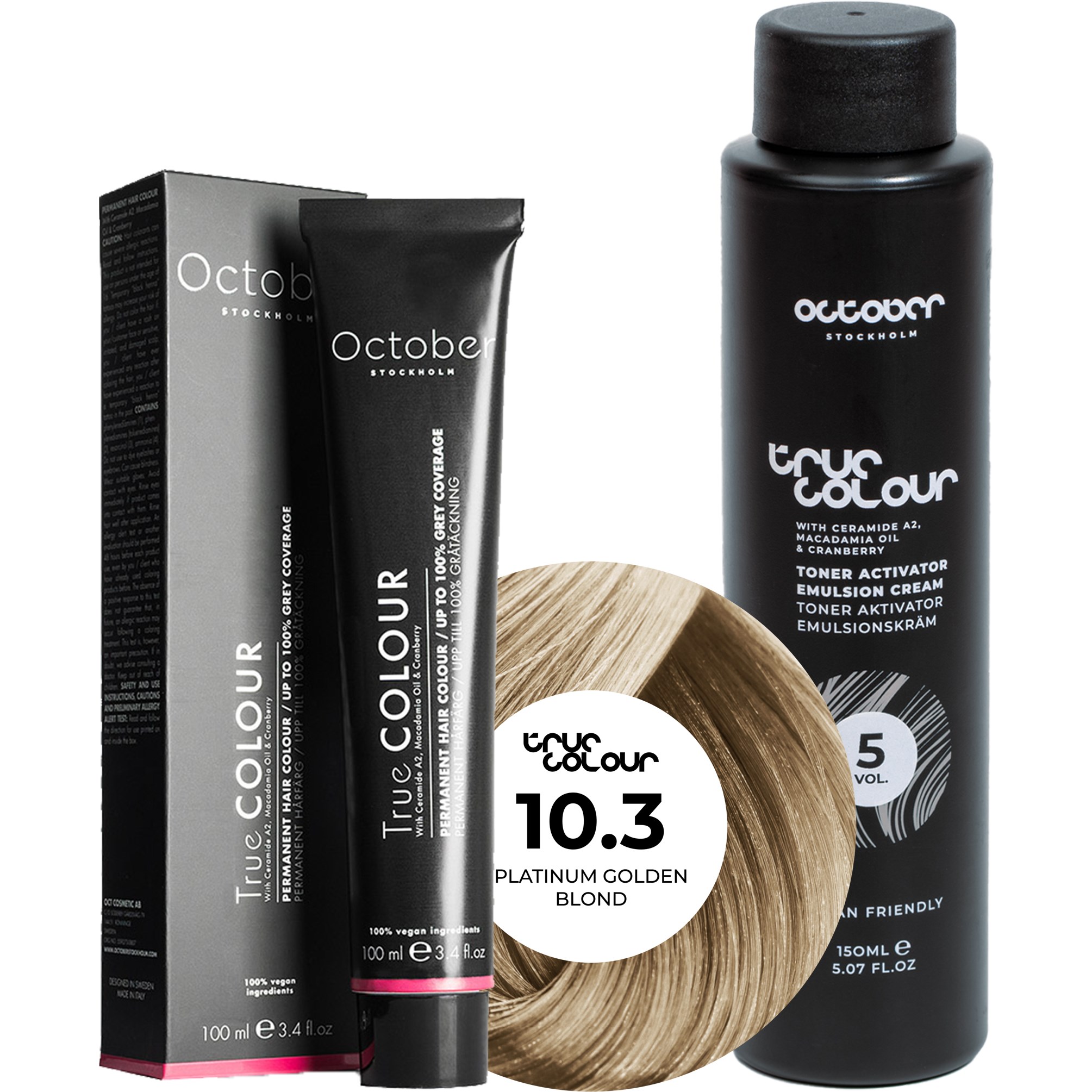 October Stockholm True Colour 5 Vol Colour Activator 150 ml & Col