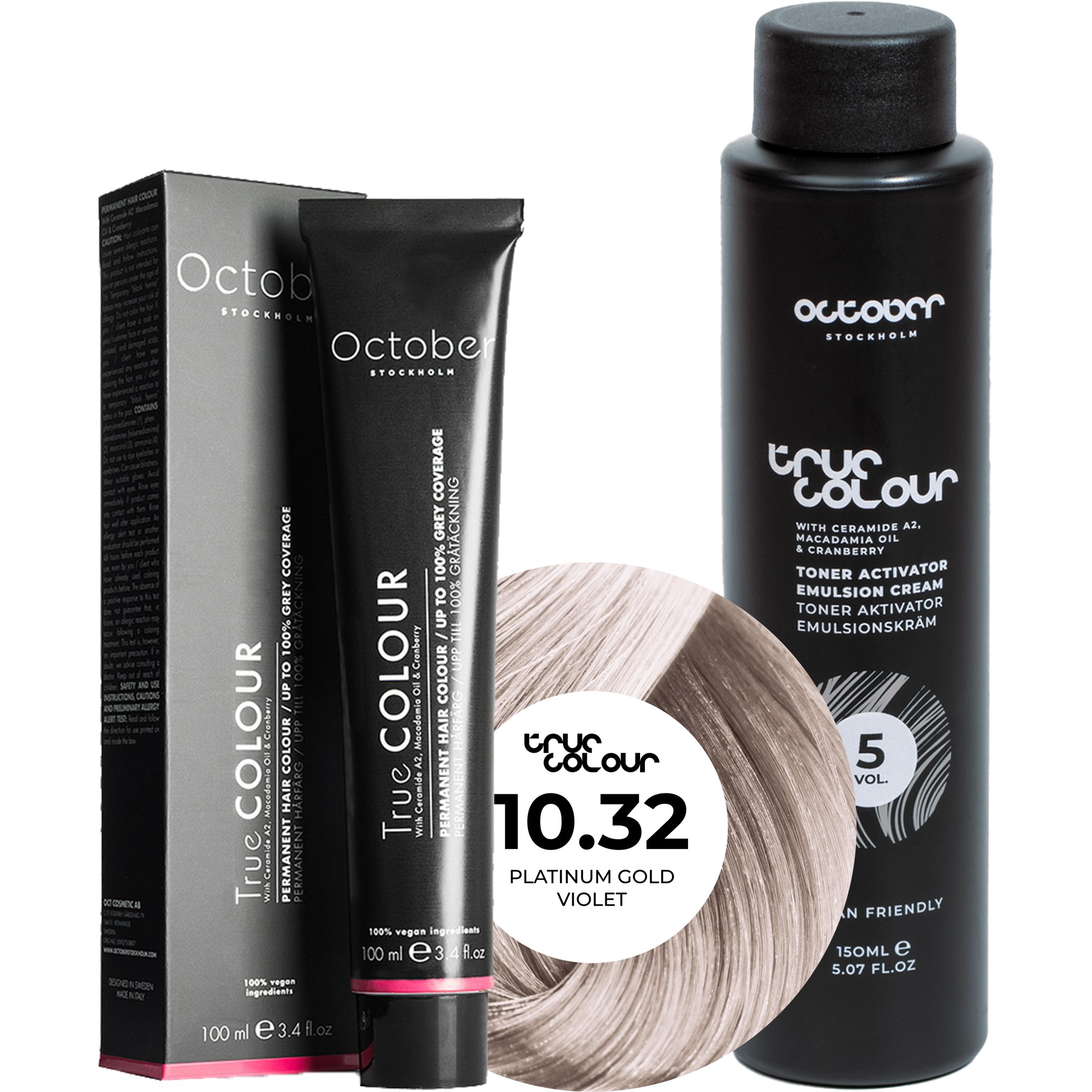 October Stockholm True Colour 5 Vol Colour Activator 150 ml & Col