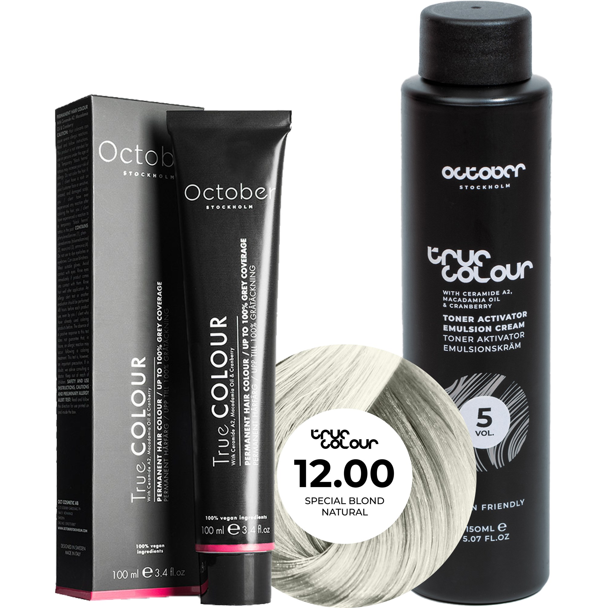 October Stockholm True Colour 5 Vol Colour Activator 150 ml & Col