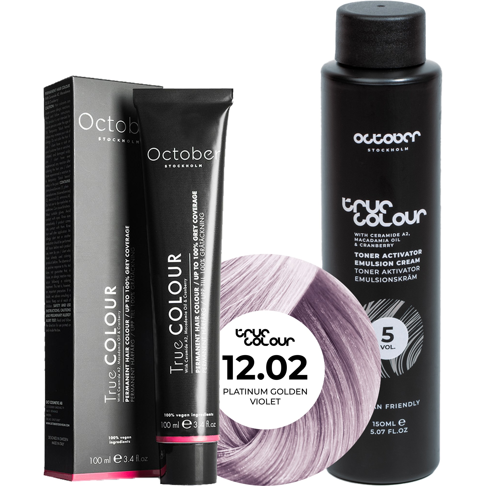 October Stockholm True Colour 5 Vol Colour Activator 150 ml & Col