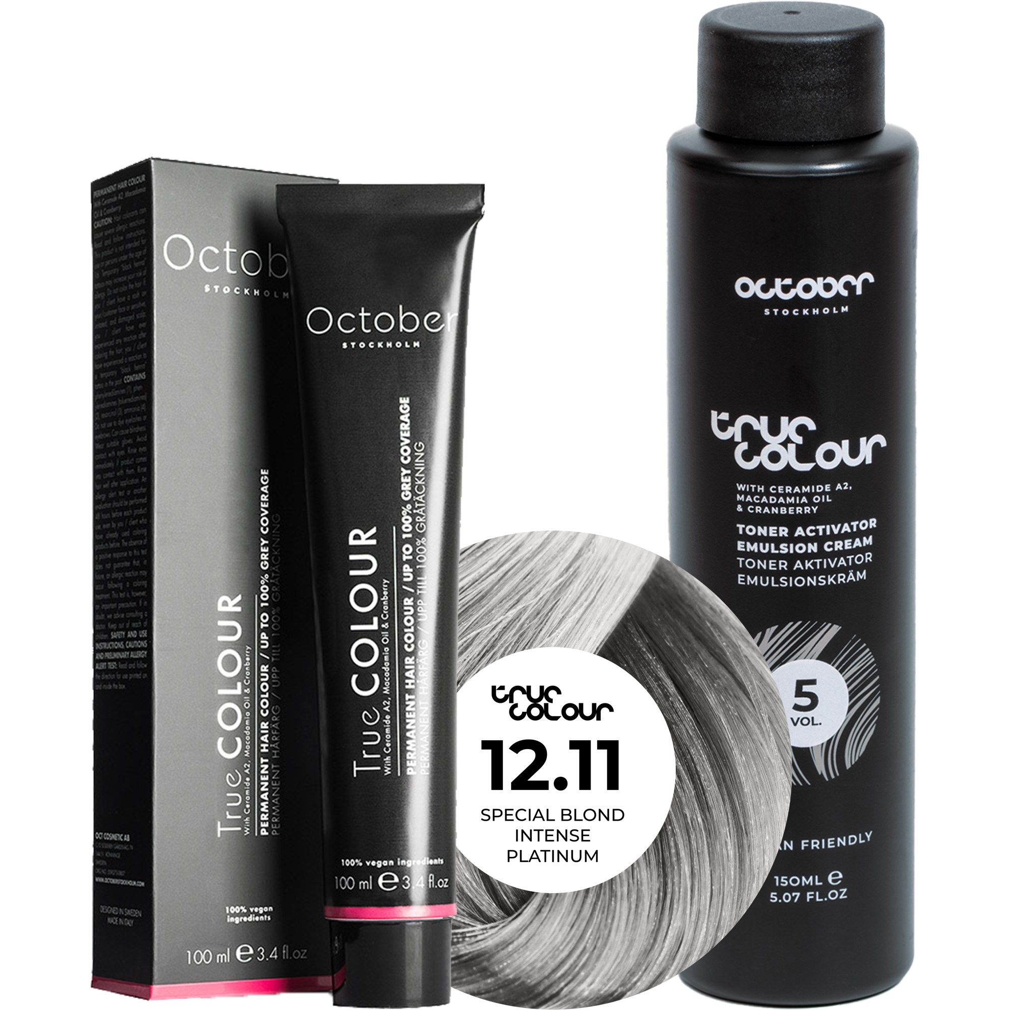 October Stockholm True Colour 5 Vol Colour Activator 150 ml & Col