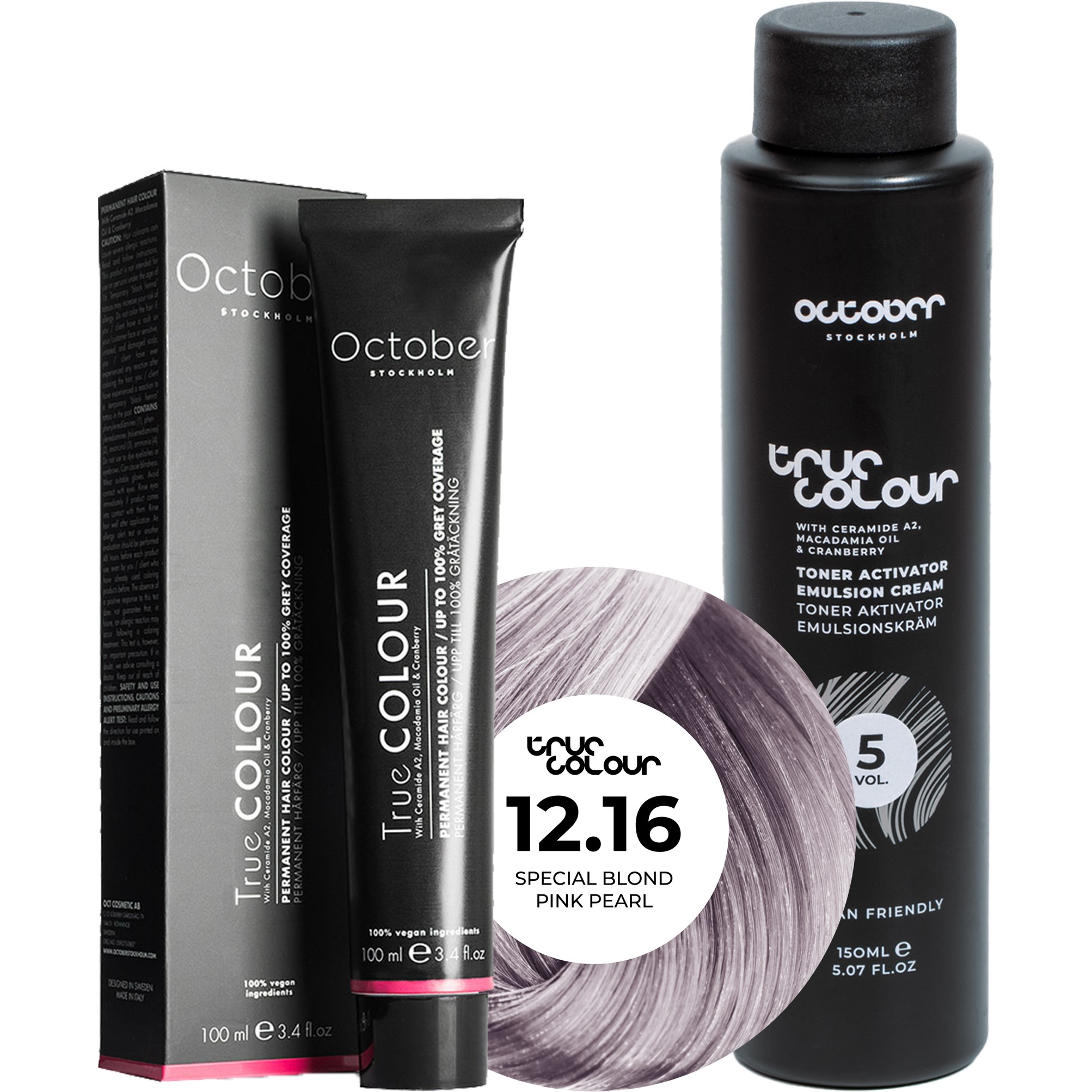 October Stockholm True Colour 5 Vol Colour Activator 150 ml & Col