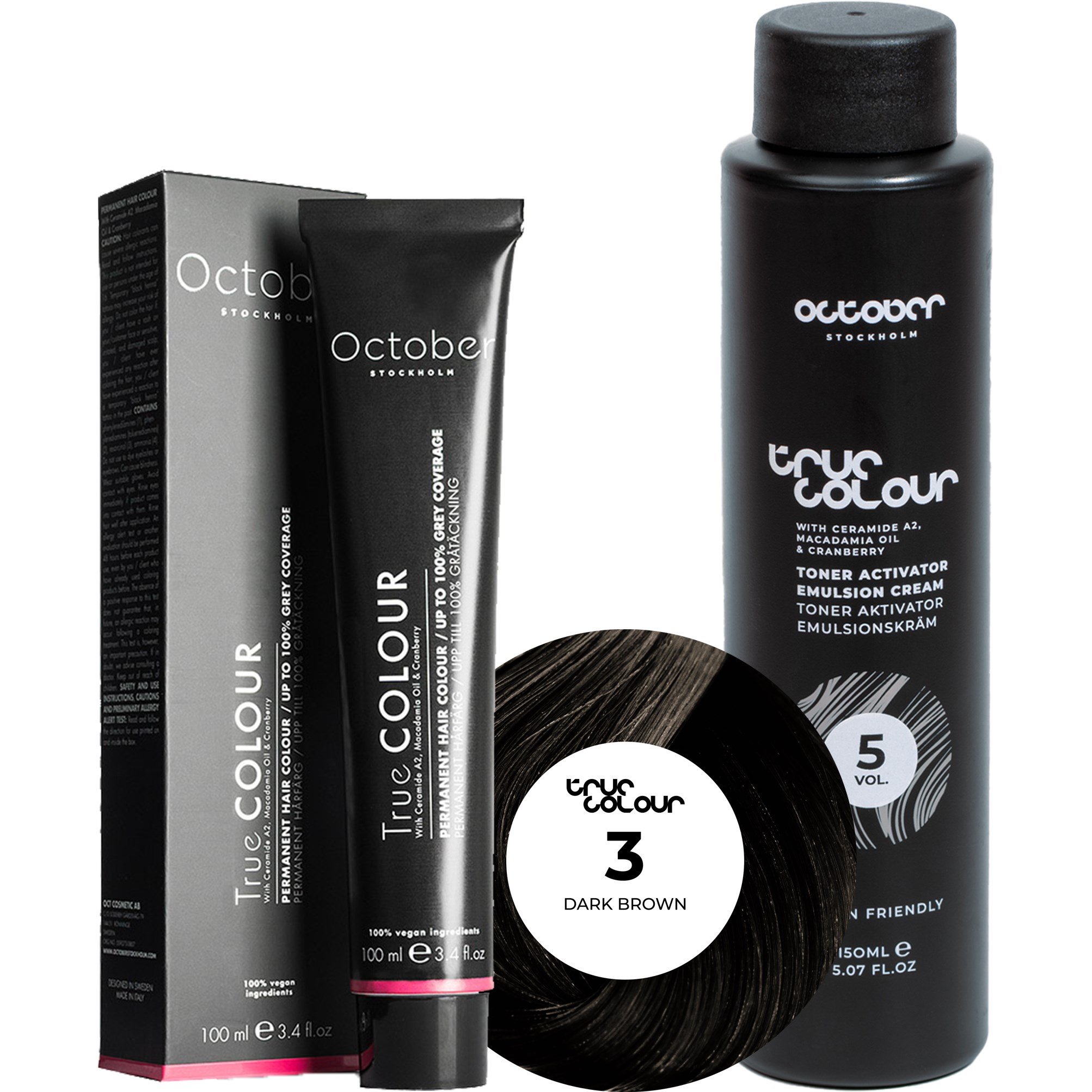 October Stockholm True Colour 5 Vol Colour Activator 150 ml & Col
