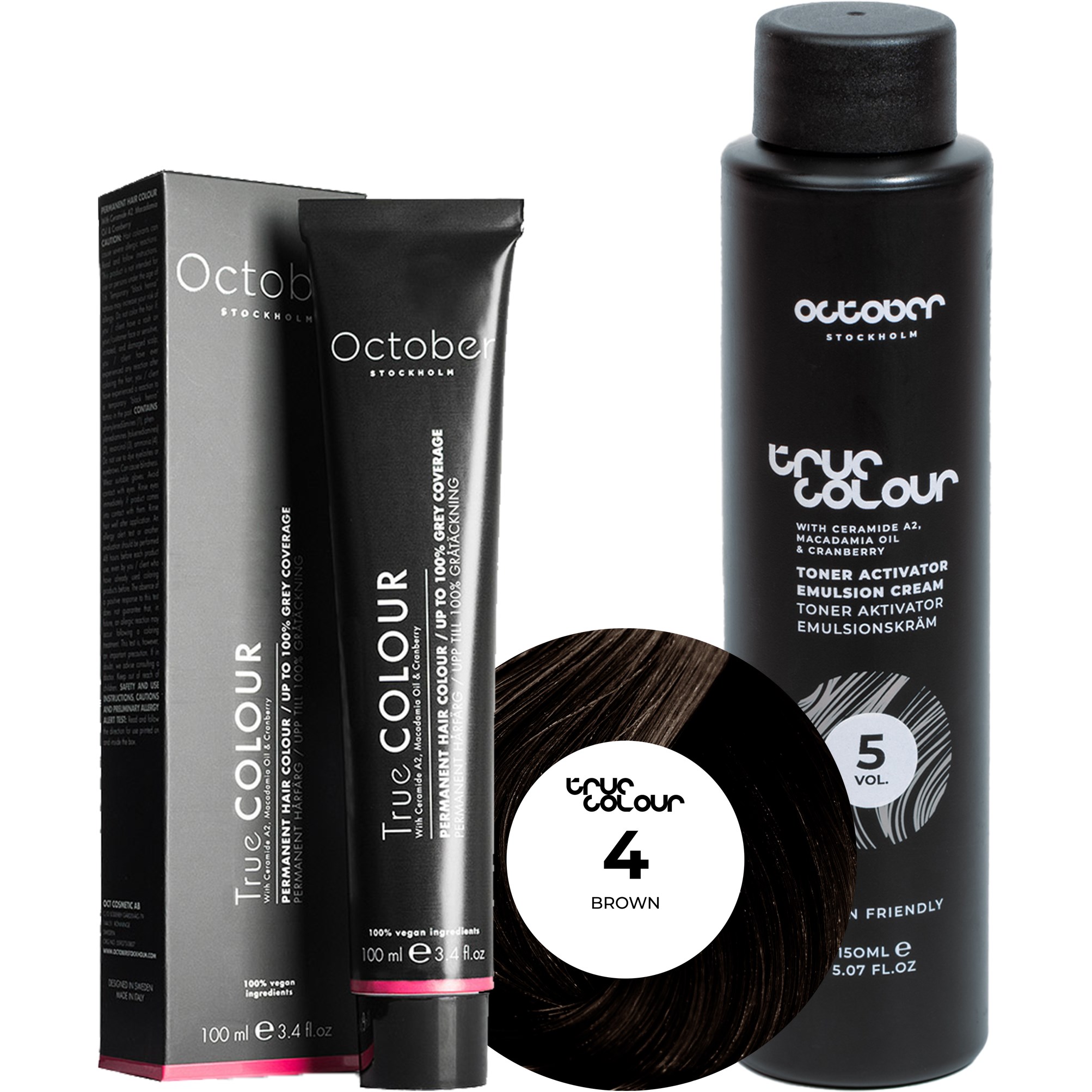 October Stockholm True Colour 5 Vol Colour Activator 150 ml & Col