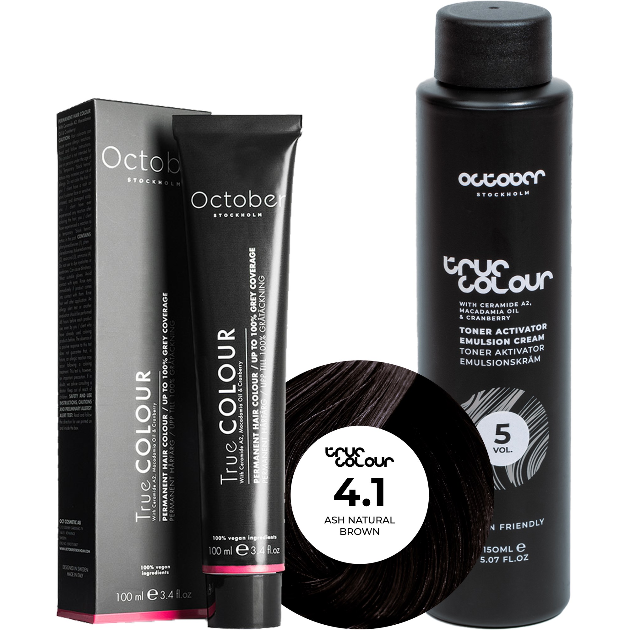 October Stockholm True Colour 5 Vol Colour Activator 150 ml & Col