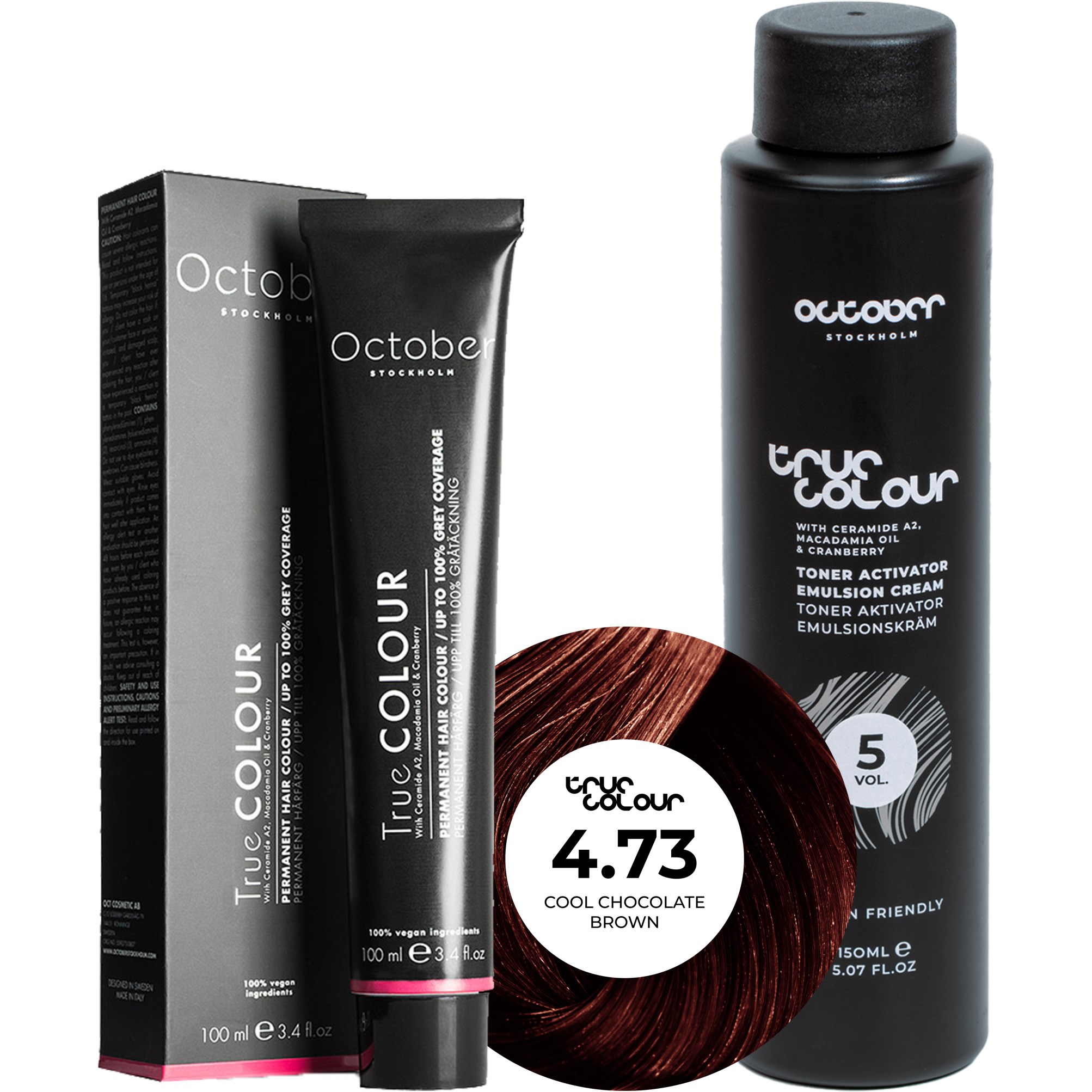October Stockholm True Colour 5 Vol Colour Activator 150 ml & Col