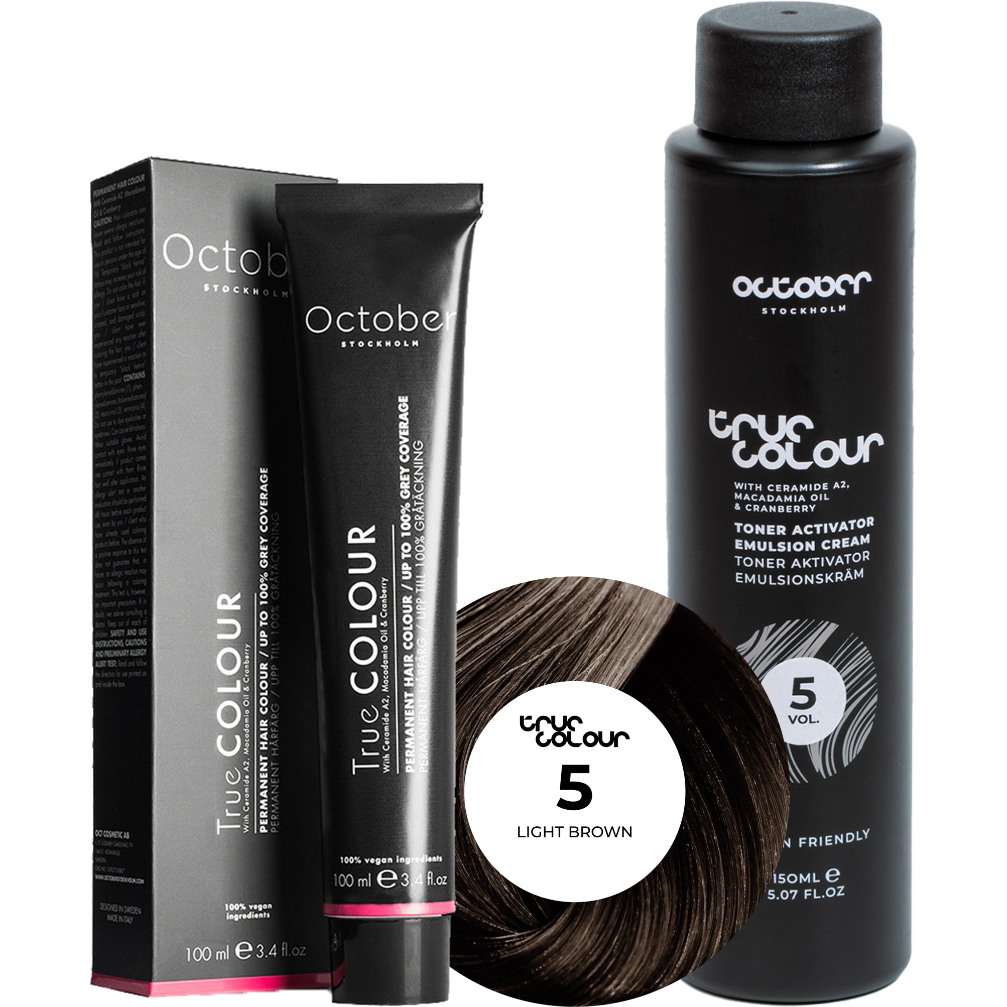 October Stockholm True Colour 5 Vol Colour Activator 150 ml & Col