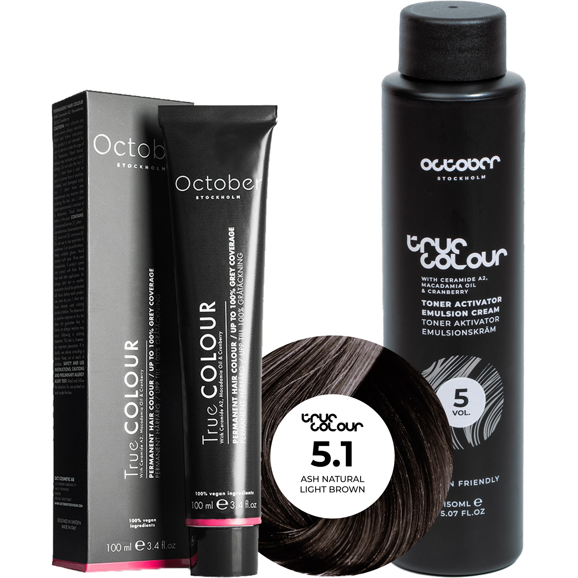 October Stockholm True Colour 5 Vol Colour Activator 150 ml & Col