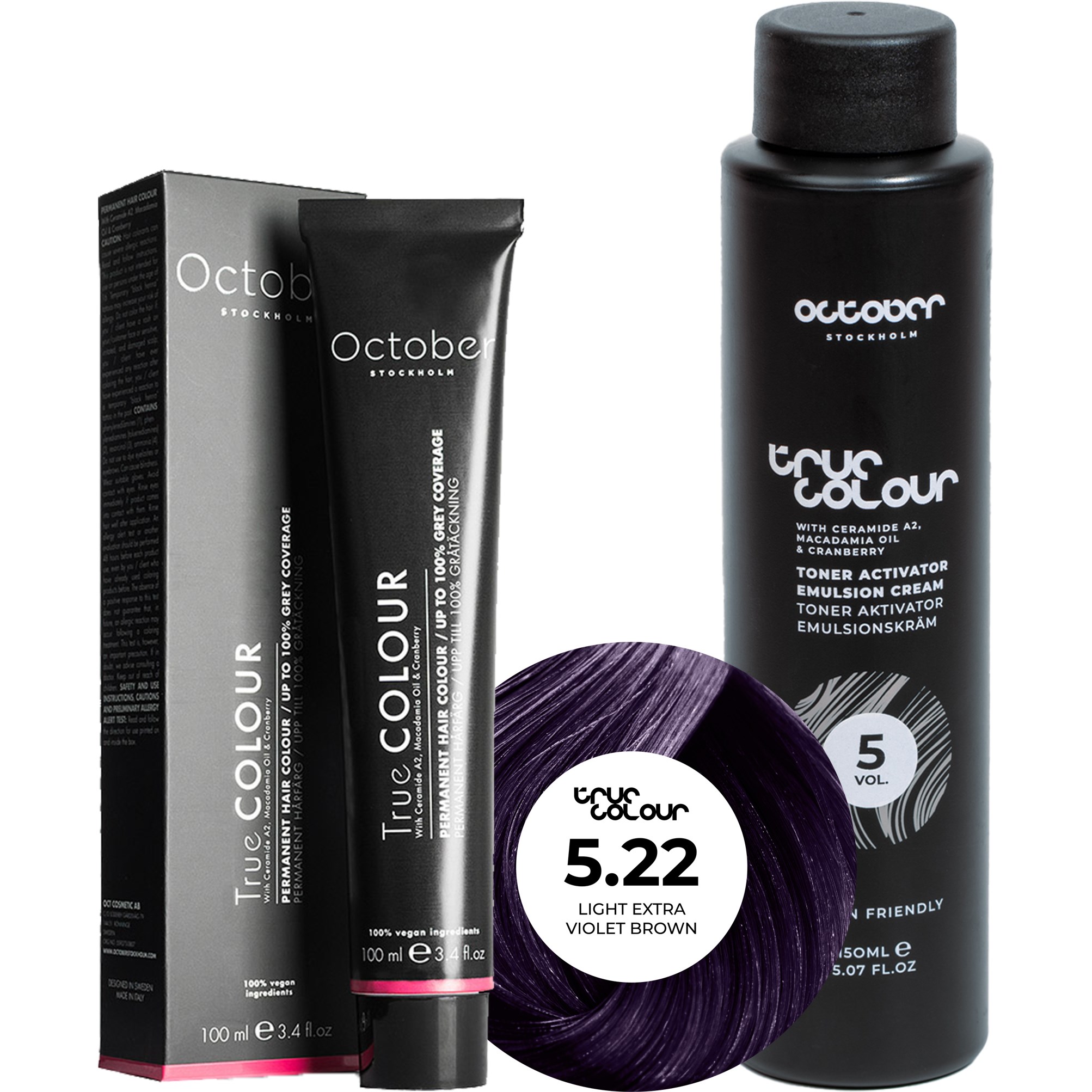 October Stockholm True Colour 5 Vol Colour Activator 150 ml & Col