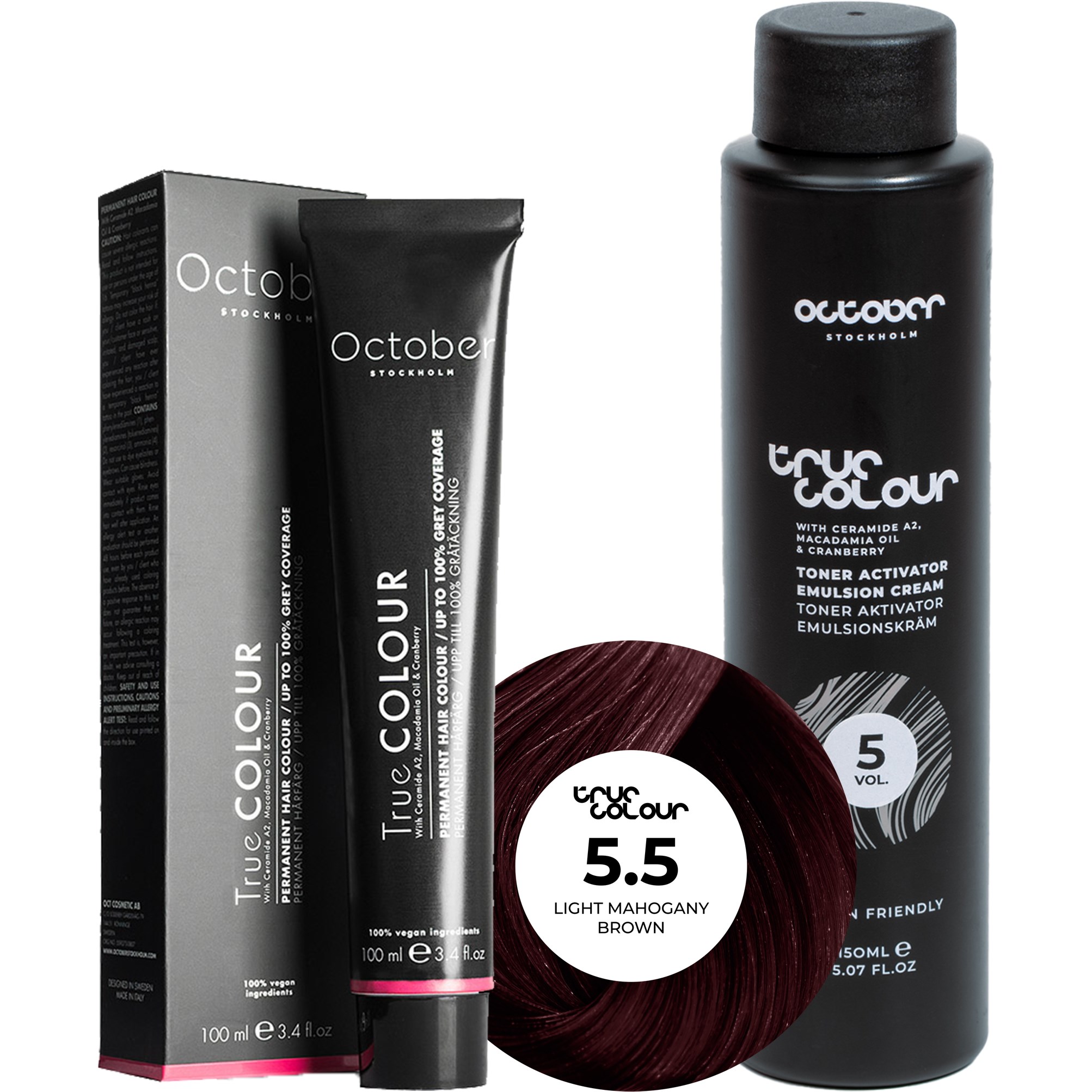 October Stockholm True Colour 5 Vol Colour Activator 150 ml & Col