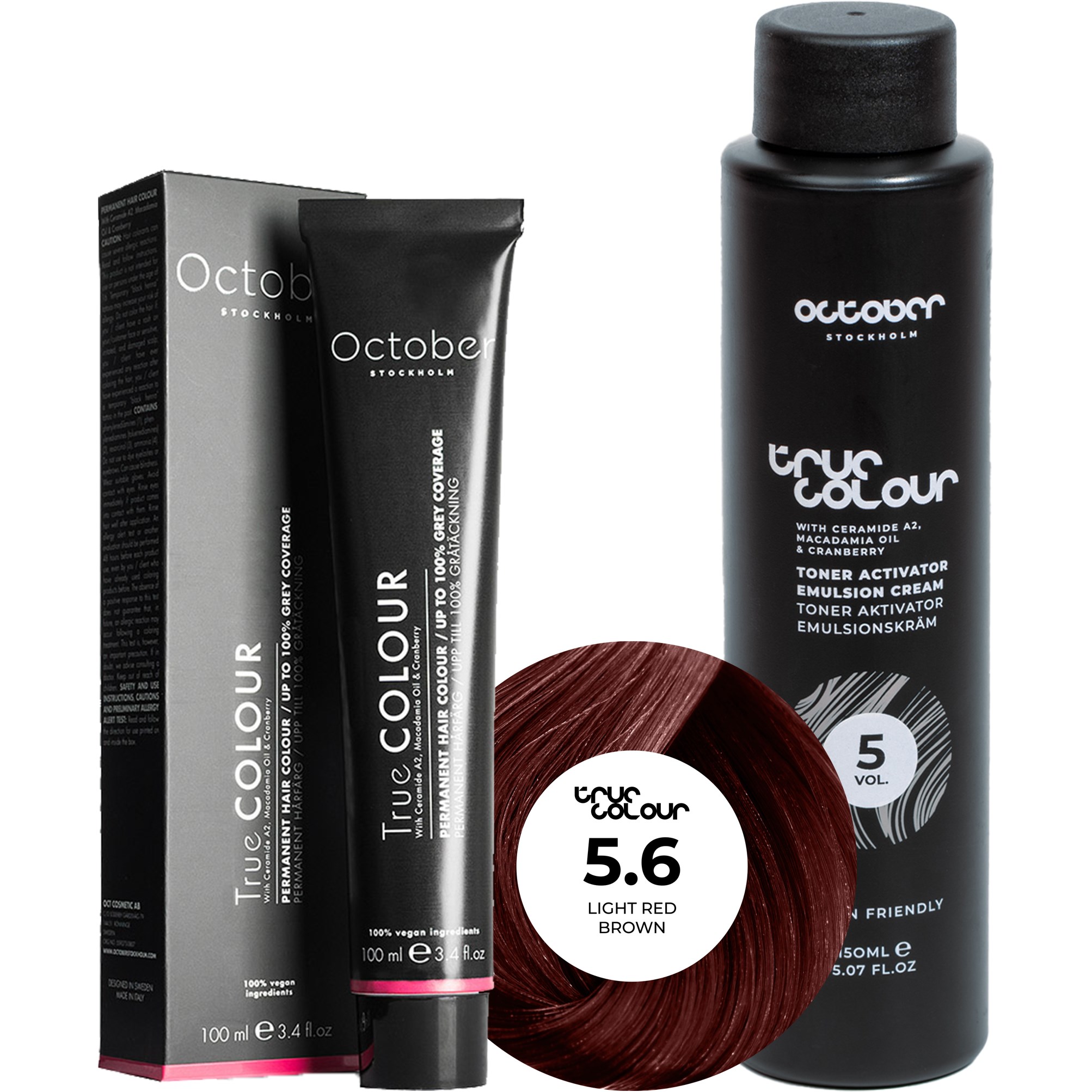 October Stockholm True Colour 5 Vol Colour Activator 150 ml & Col