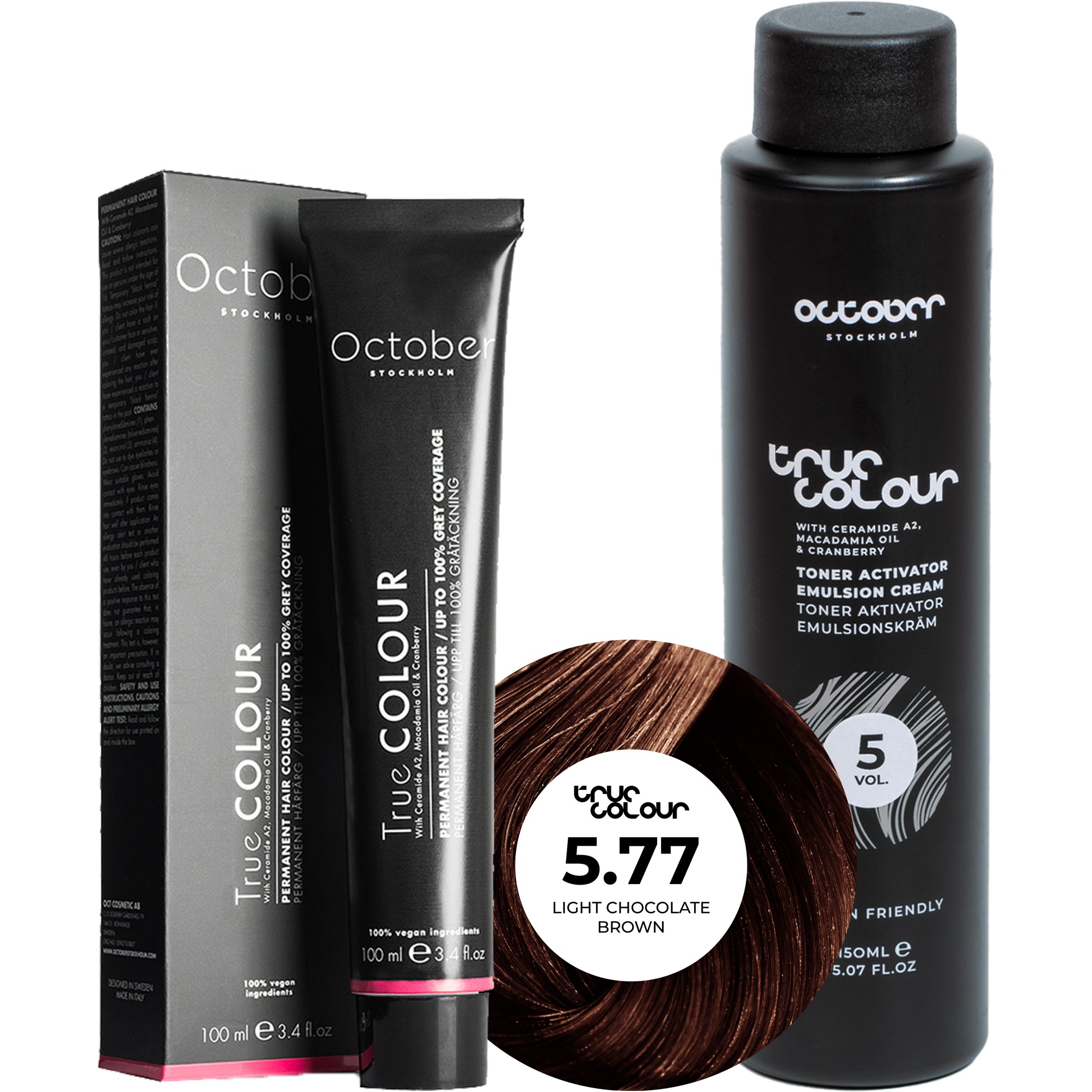 October Stockholm True Colour 5 Vol Colour Activator 150 ml & Col