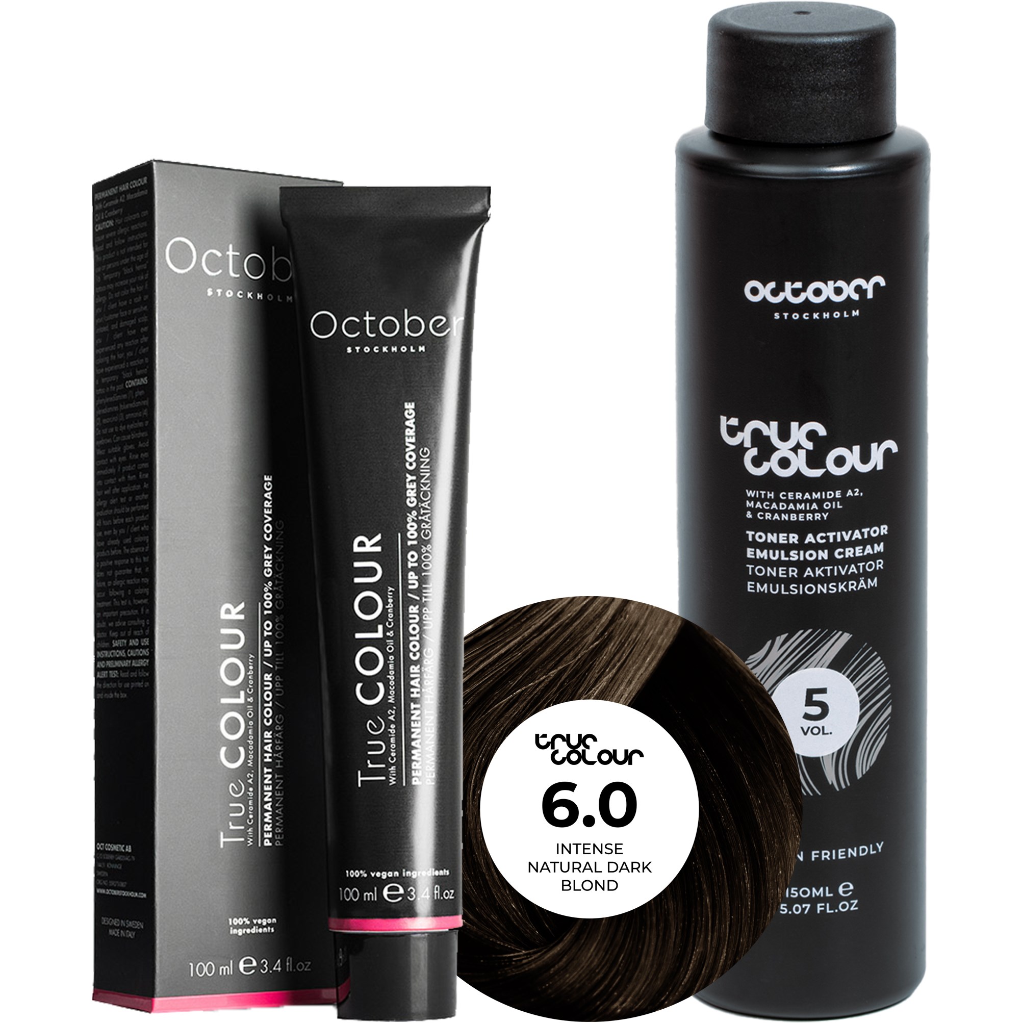 October Stockholm True Colour 5 Vol Colour Activator 150 ml & Col