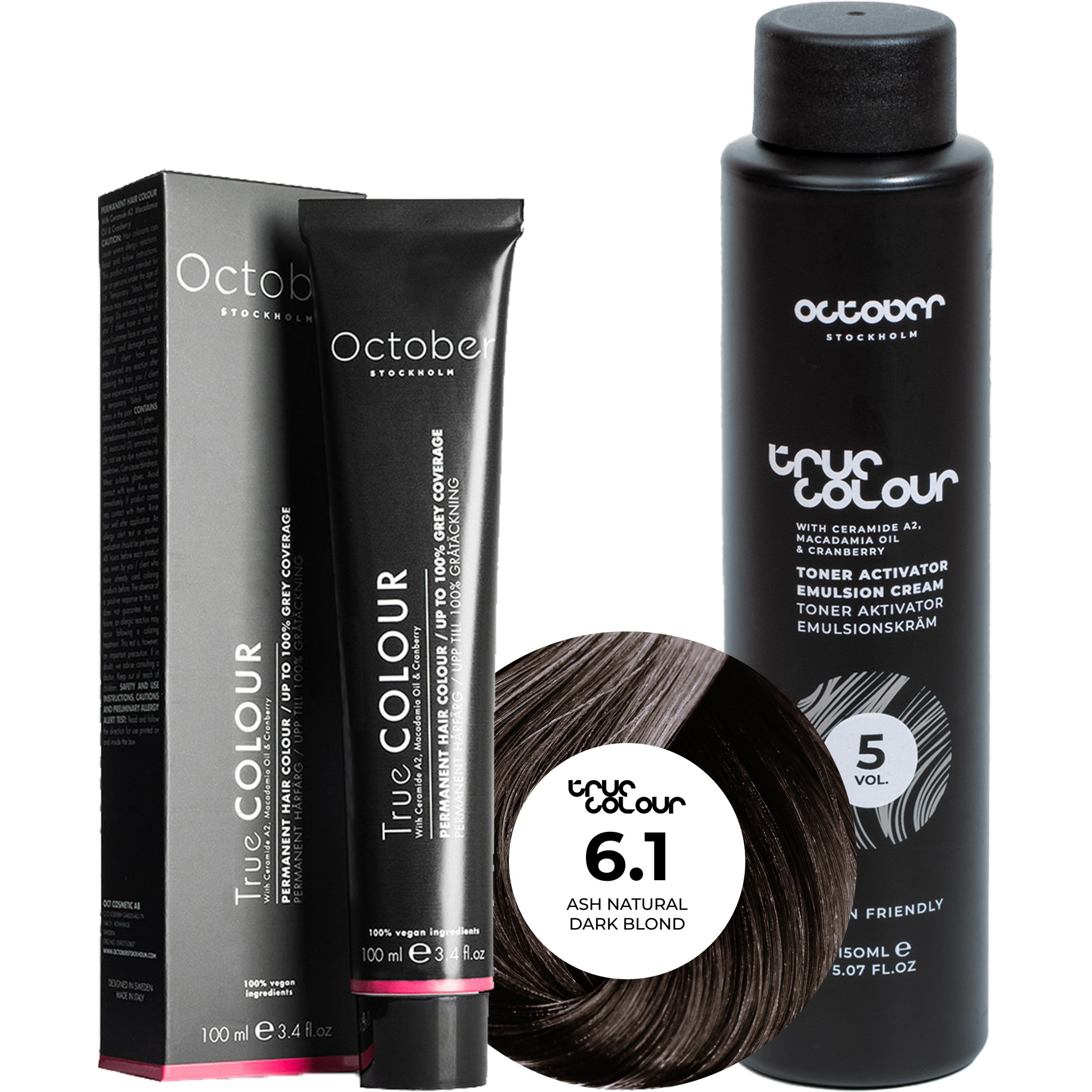 October Stockholm True Colour 5 Vol Colour Activator 150 ml & Col