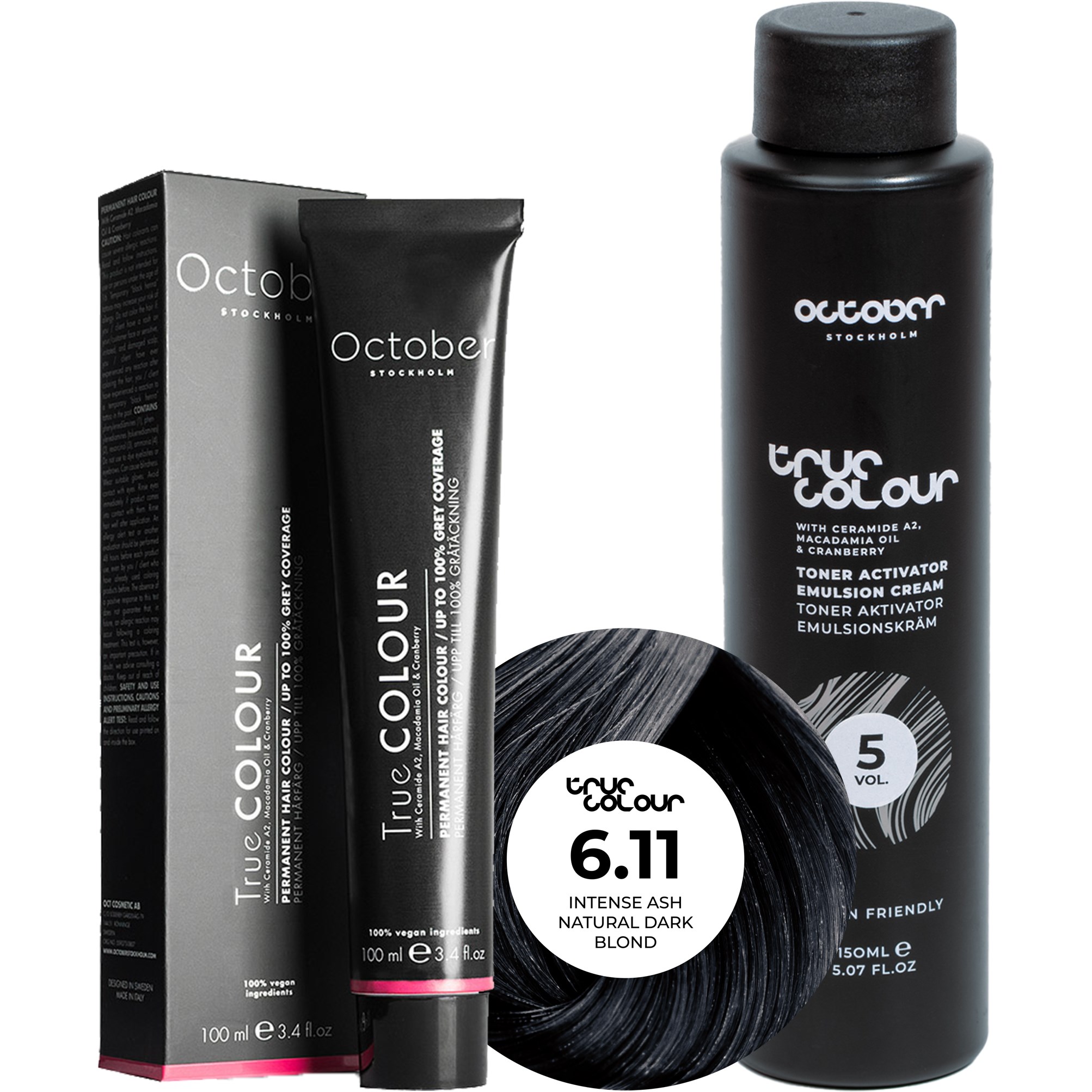 October Stockholm True Colour 5 Vol Colour Activator 150 ml & Col