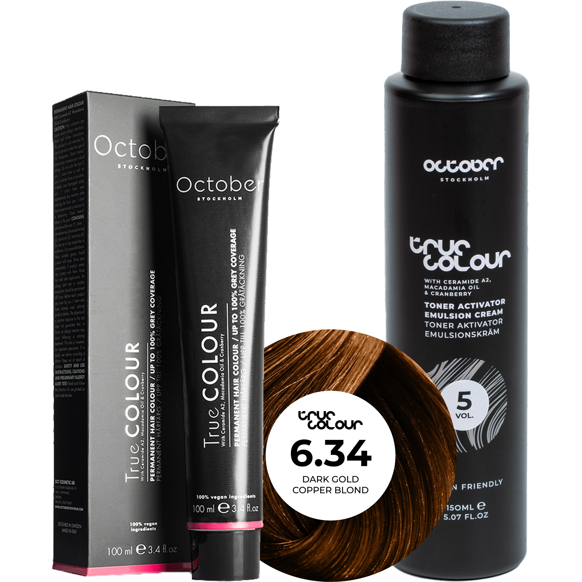 October Stockholm True Colour 5 Vol Colour Activator 150 ml & Col