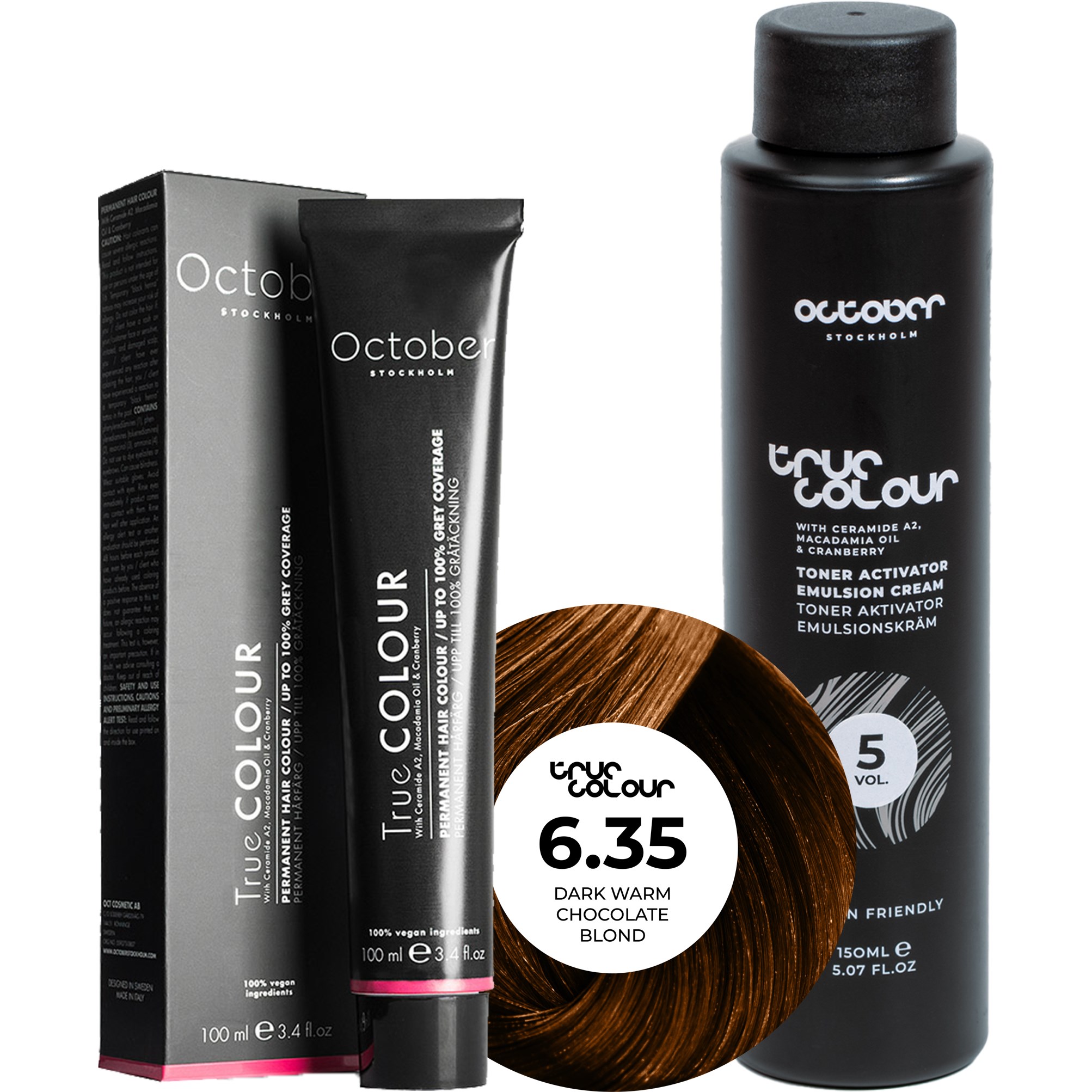 October Stockholm True Colour 5 Vol Colour Activator 150 ml & Col
