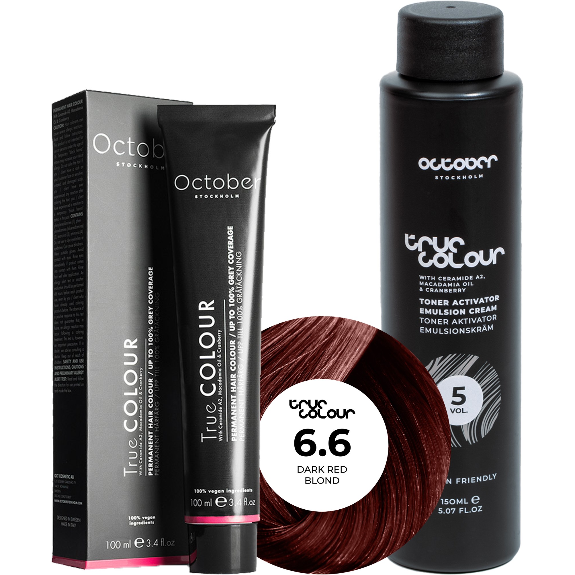 October Stockholm True Colour 5 Vol Colour Activator 150 ml & Col