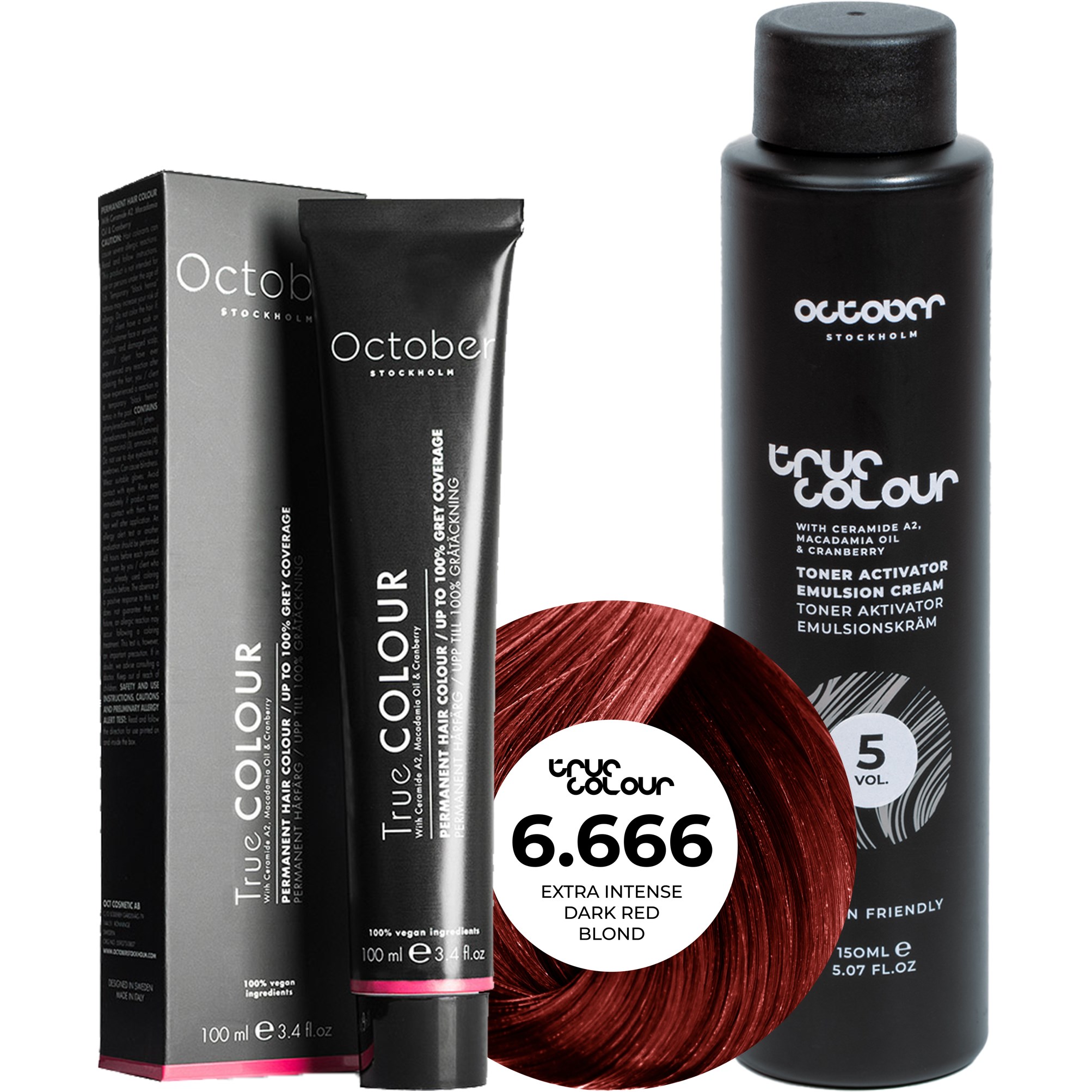 October Stockholm True Colour 5 Vol Colour Activator 150 ml & Col