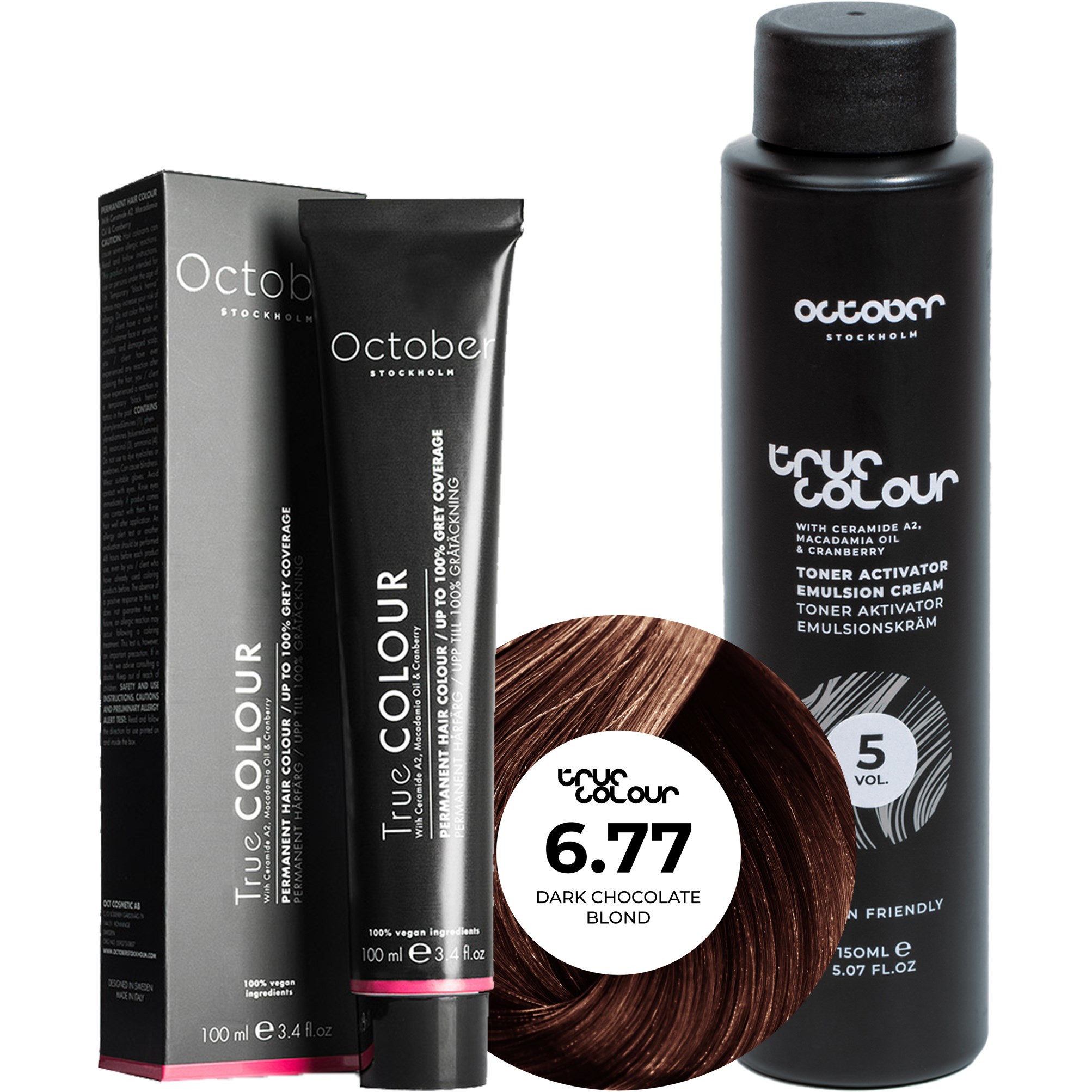 October Stockholm True Colour 5 Vol Colour Activator 150 ml & Col