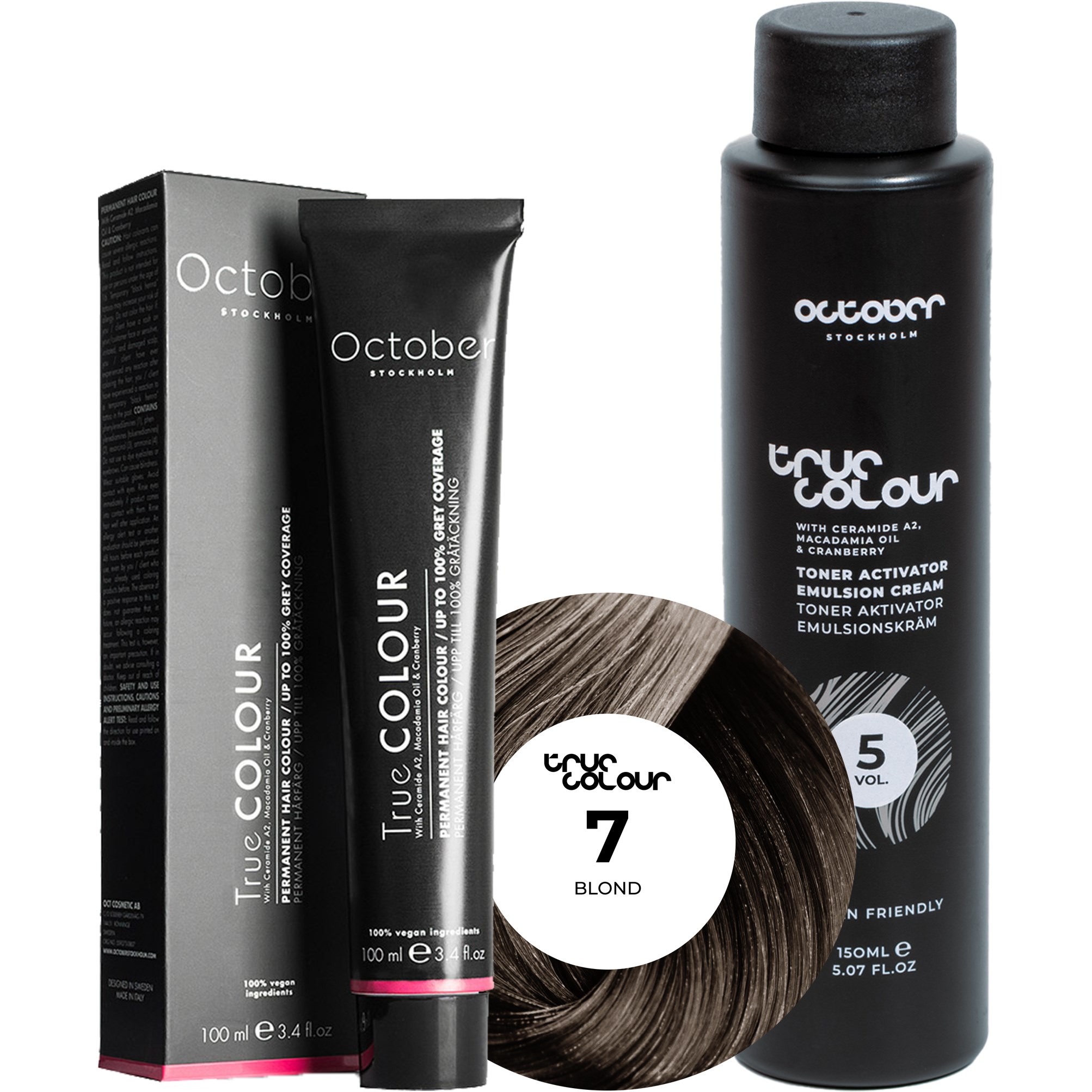 October Stockholm True Colour 5 Vol Colour Activator 150 ml & Col