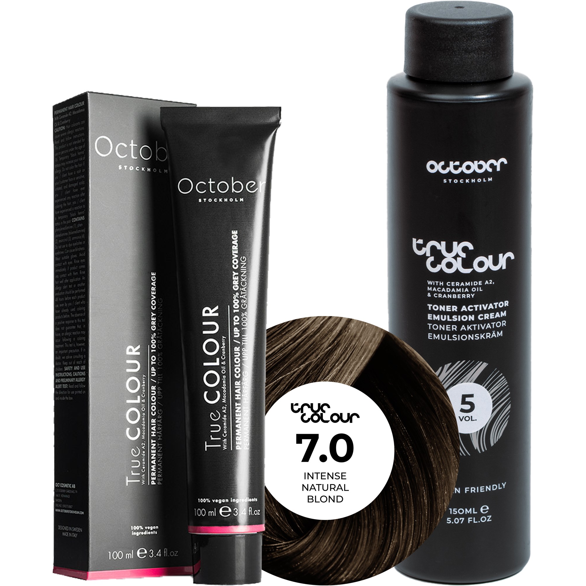October Stockholm True Colour 5 Vol Colour Activator 150 ml & Col