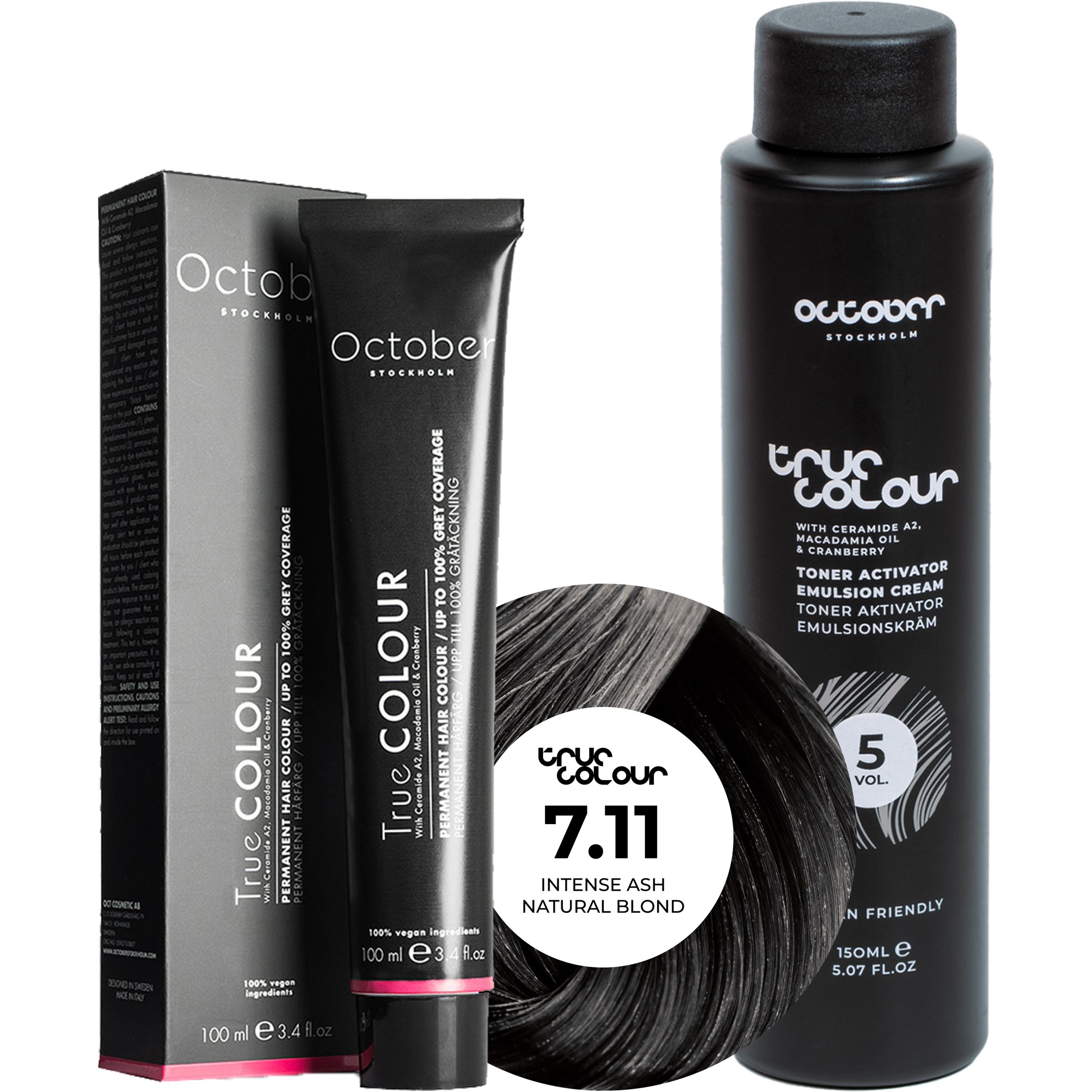 October Stockholm True Colour 5 Vol Colour Activator 150 ml & Col