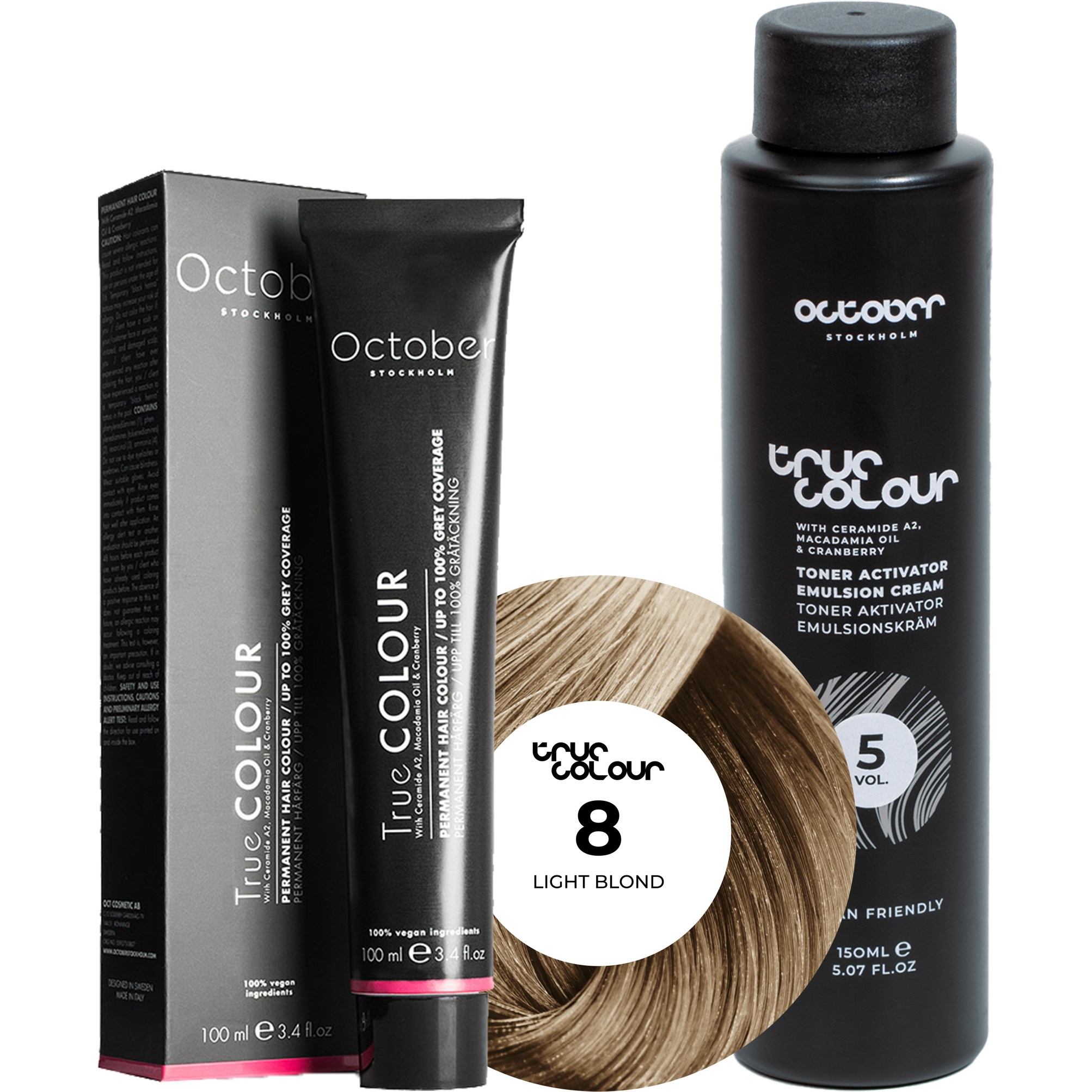 October Stockholm True Colour 5 Vol Colour Activator 150 ml & Col