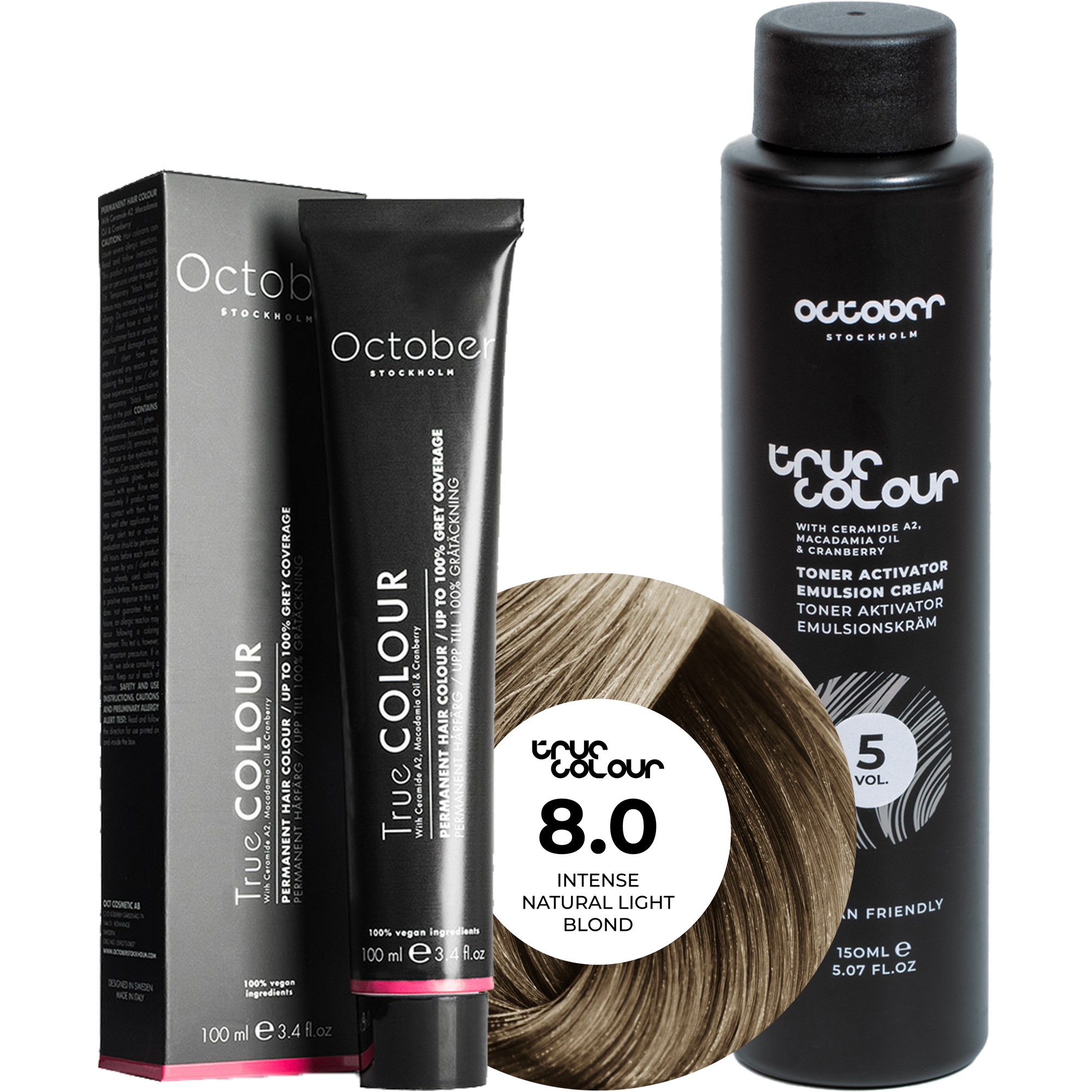 October Stockholm True Colour 5 Vol Colour Activator 150 ml & Col