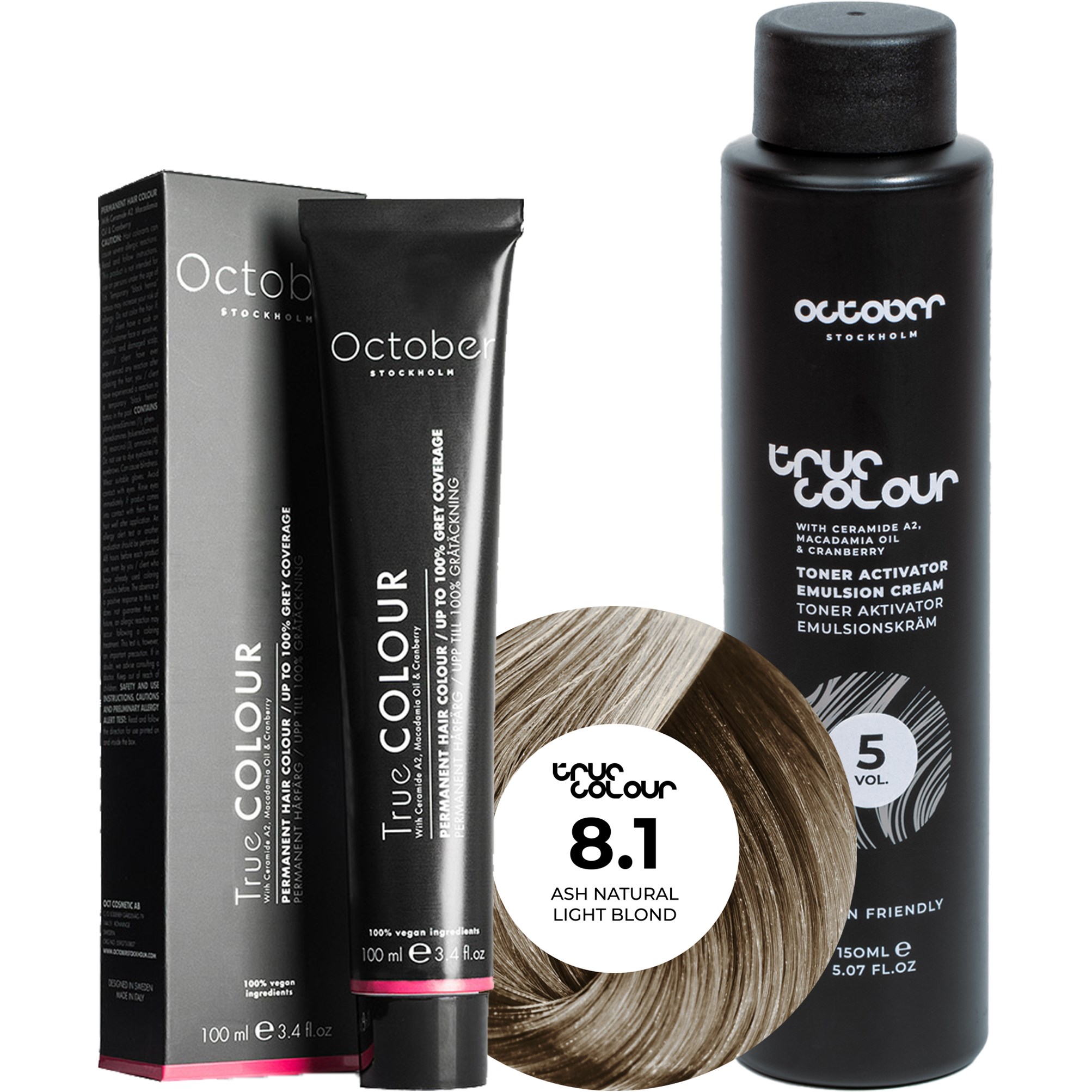 October Stockholm True Colour 5 Vol Colour Activator 150 ml & Col