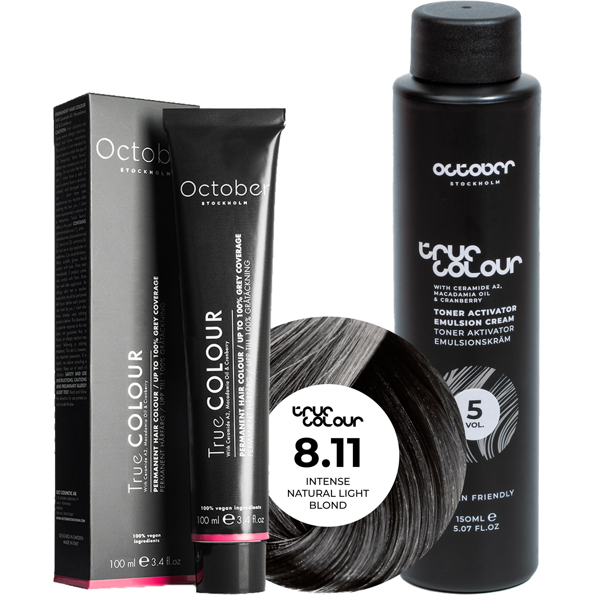 October Stockholm True Colour 5 Vol Colour Activator 150 ml & Col