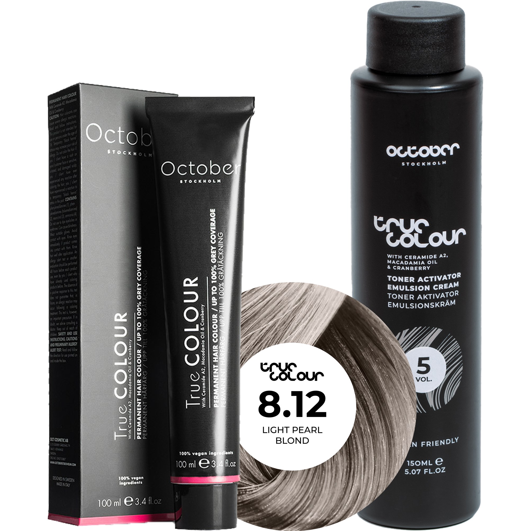 October Stockholm True Colour 5 Vol Colour Activator 150 ml & Col