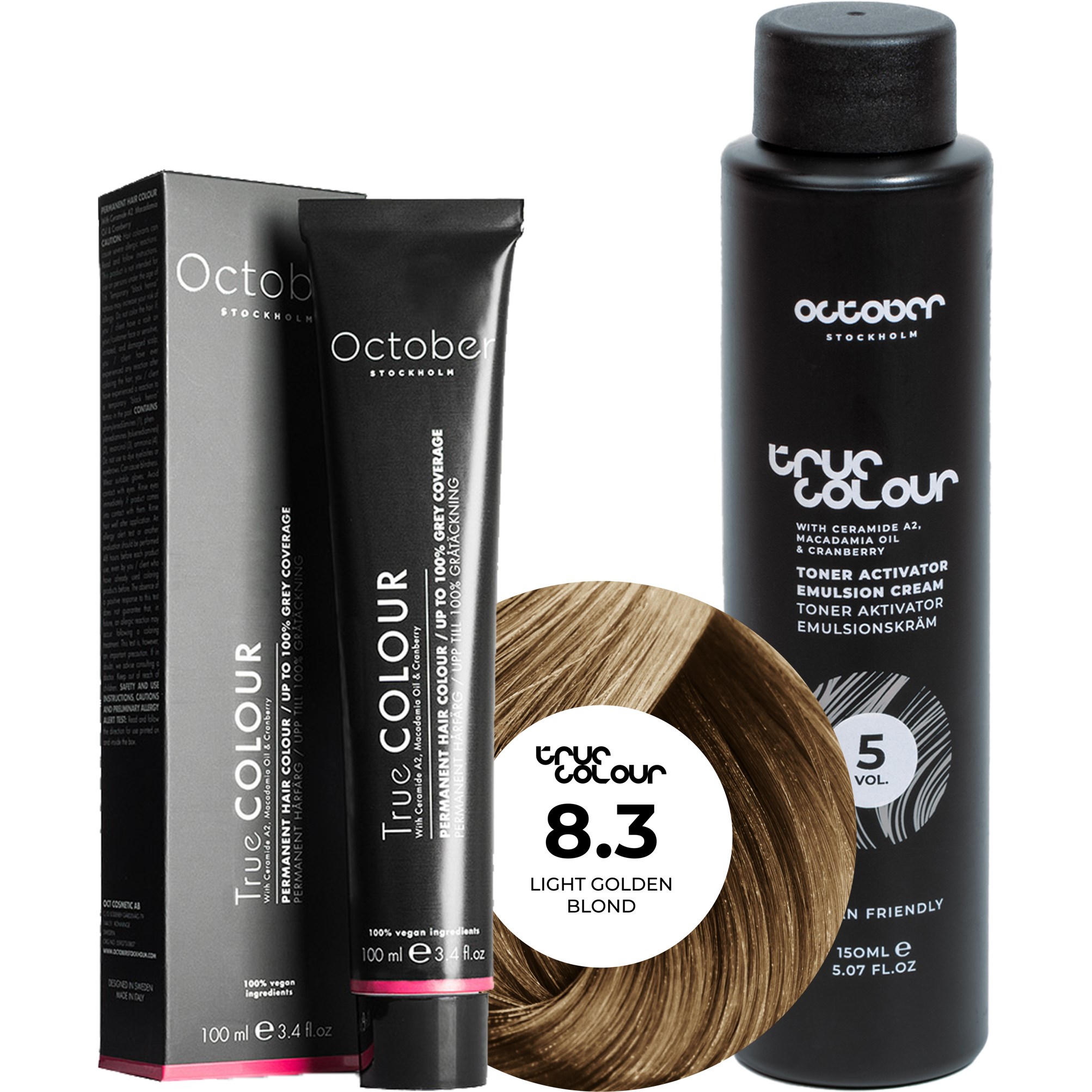 October Stockholm True Colour 5 Vol Colour Activator 150 ml & Col