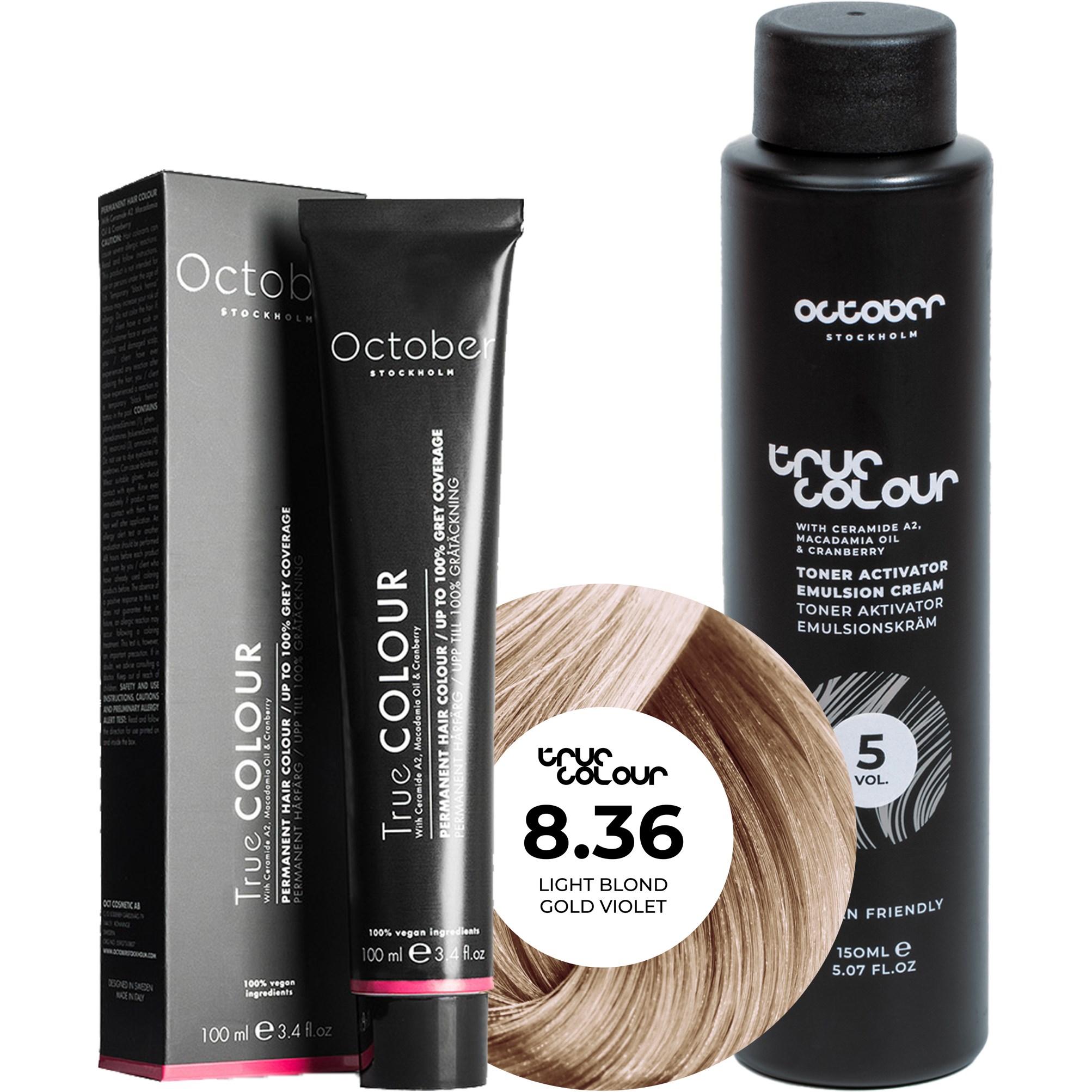 October Stockholm True Colour 5 Vol Colour Activator 150 ml & Col