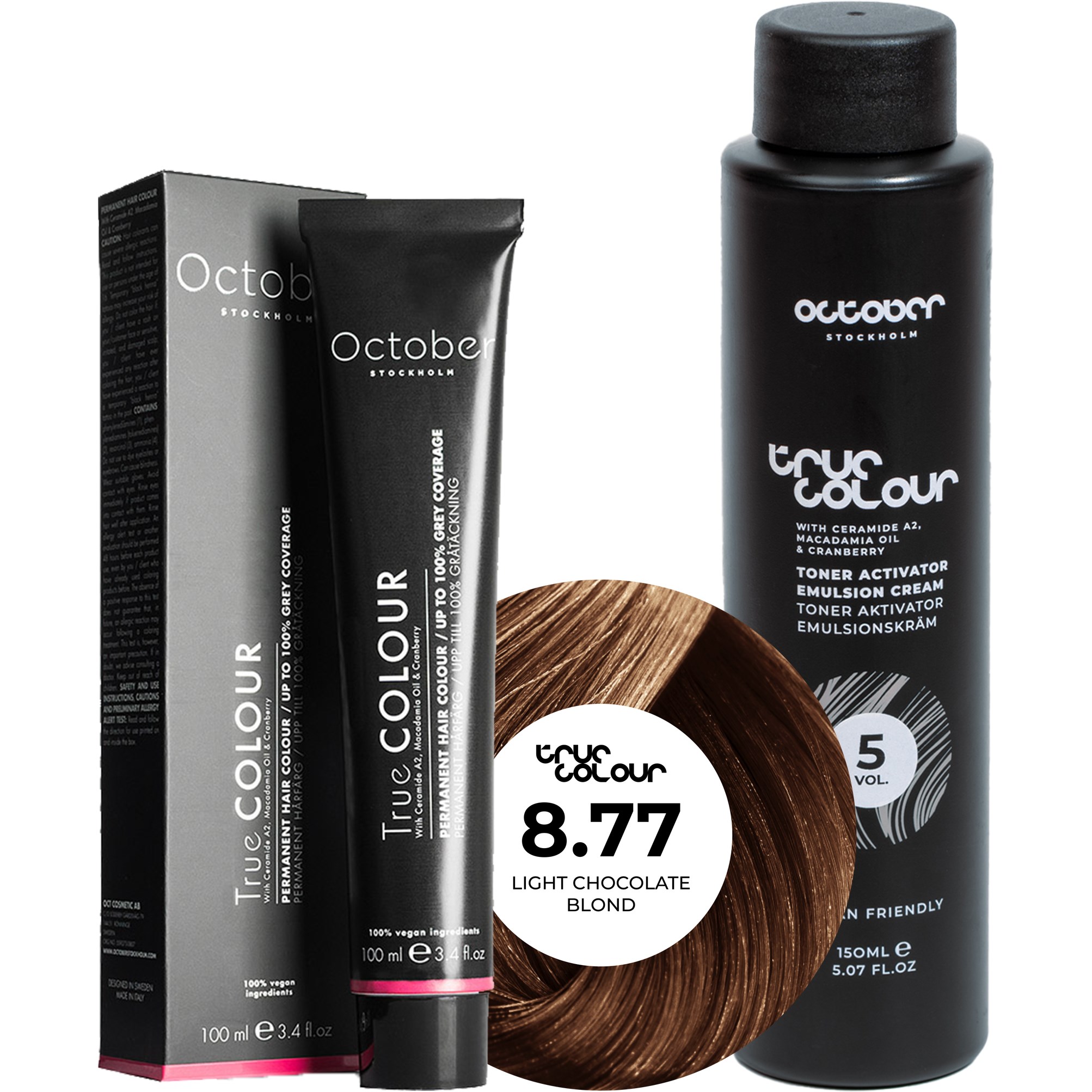 October Stockholm True Colour 5 Vol Colour Activator 150 ml & Col