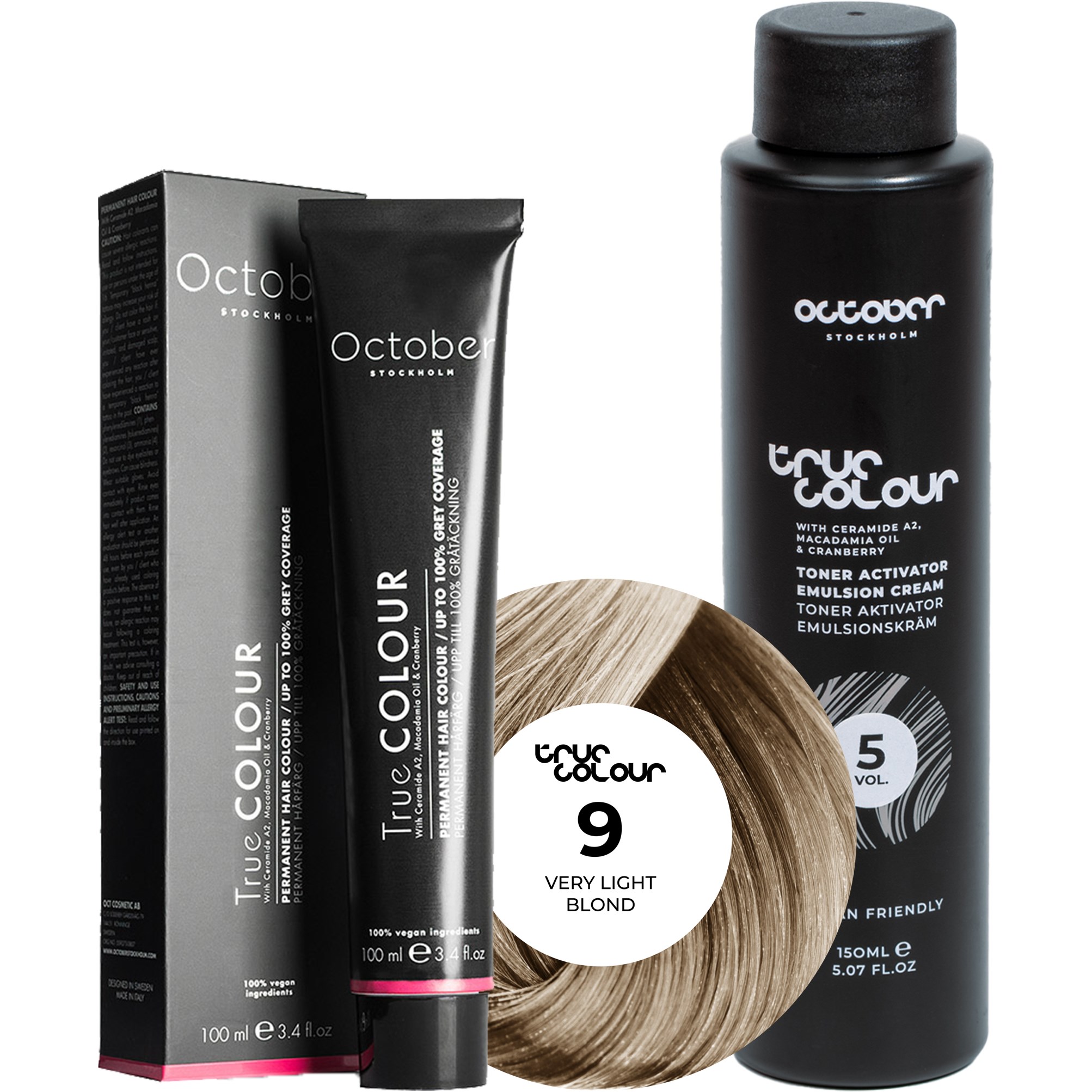 October Stockholm True Colour 5 Vol Colour Activator 150 ml & Col
